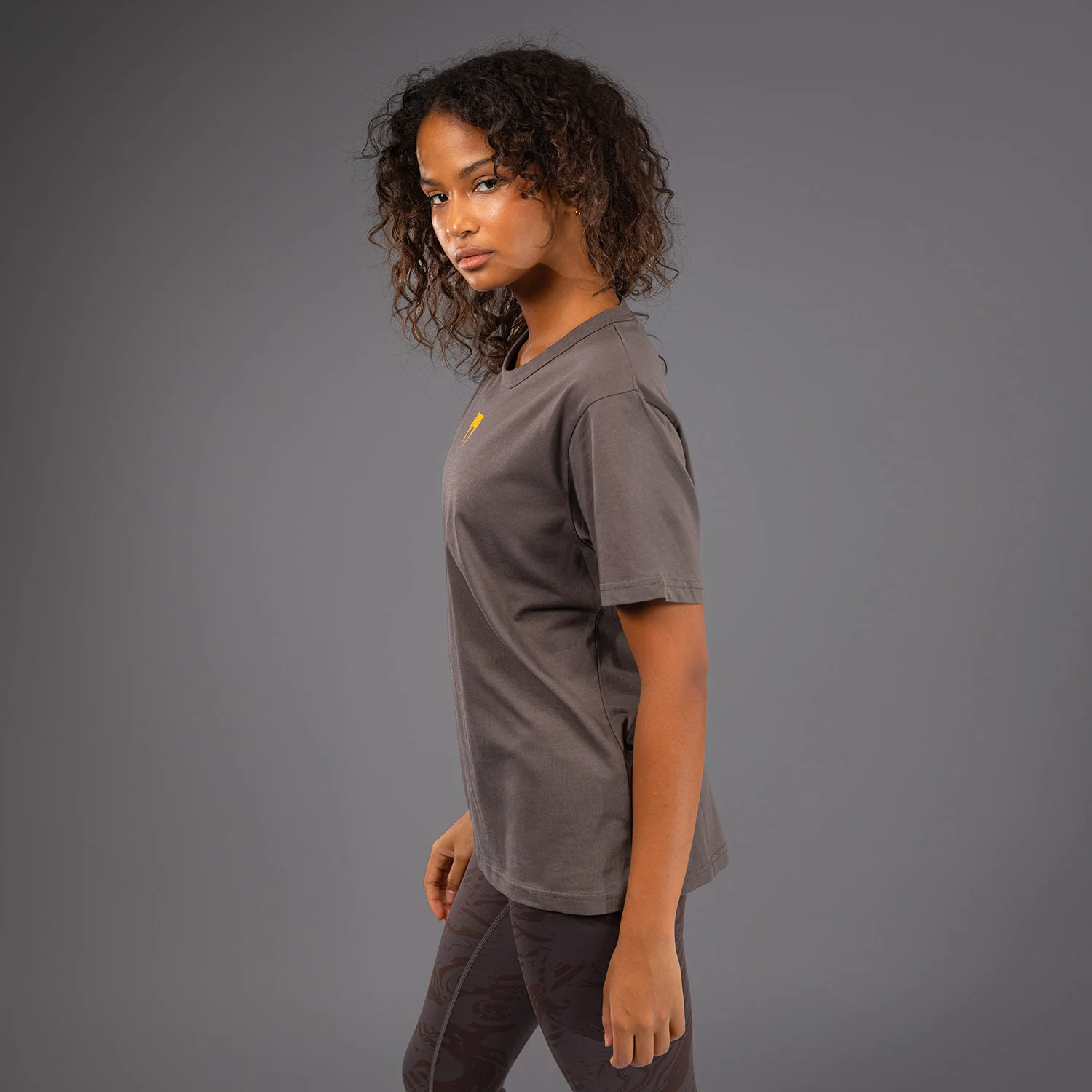 UFC Fusion by Venum Fight Week Women’s Short Sleeve Cotton T-Shirt - Solid Earthen Brown - Image 3