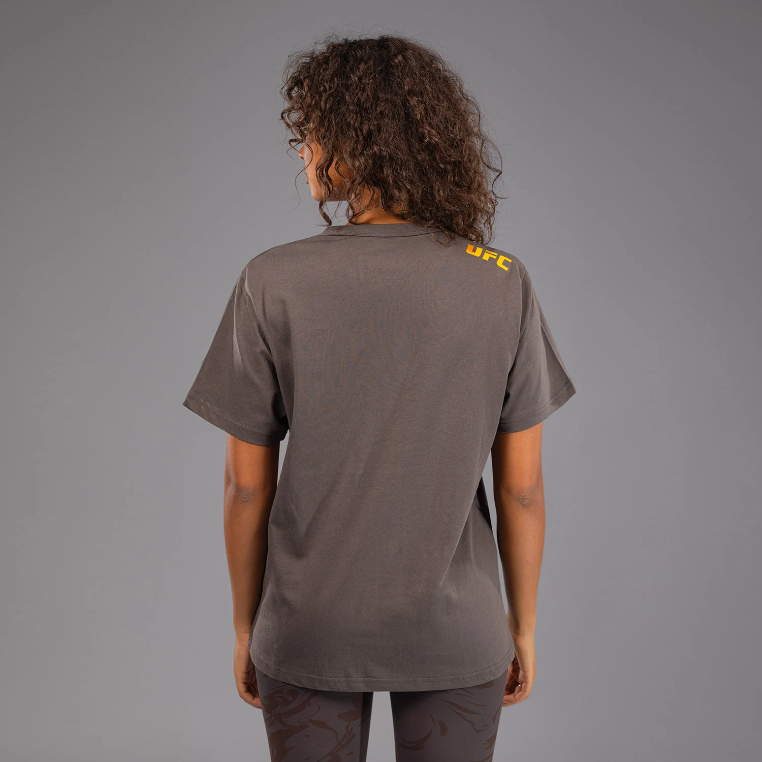 UFC Fusion by Venum Fight Week Women’s Short Sleeve Cotton T-Shirt - Solid Earthen Brown - Image 4