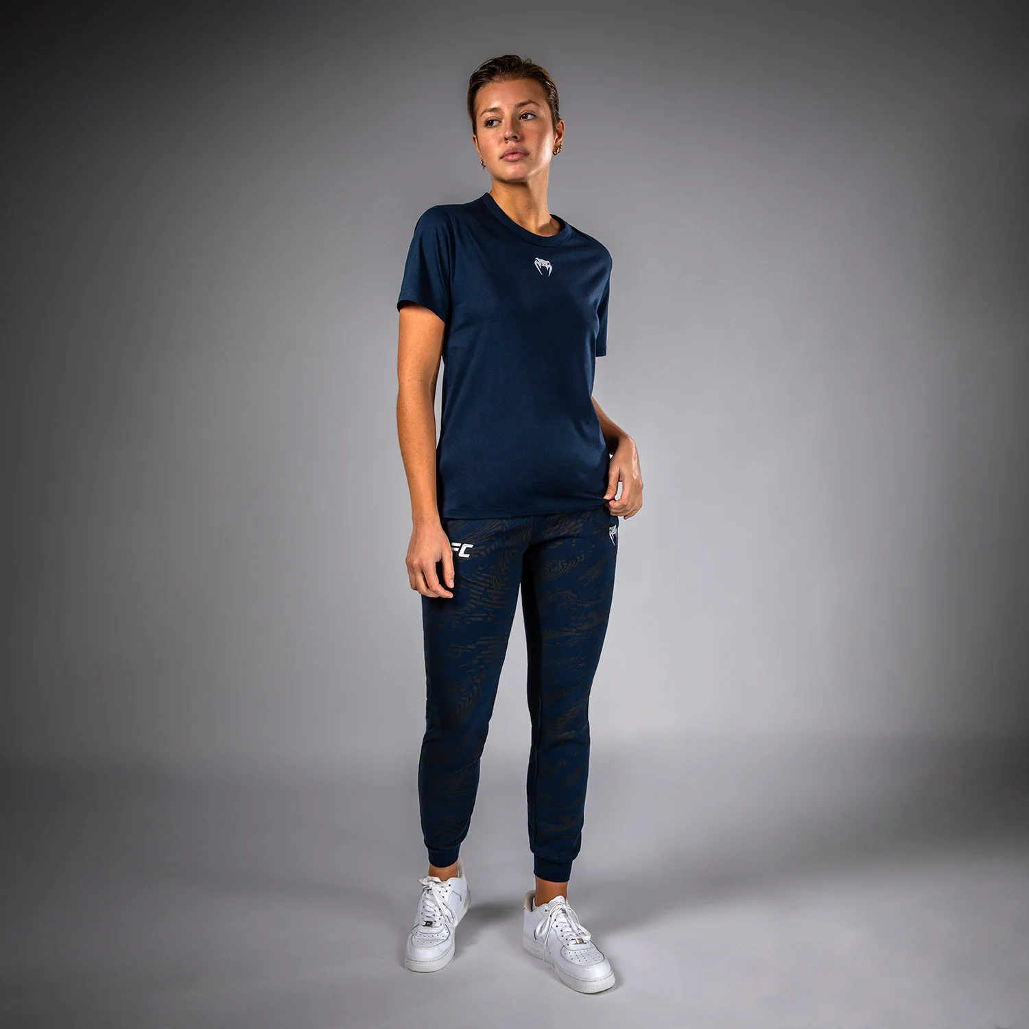 UFC Fusion by Venum Fight Week Women’s Short Sleeve Cotton T-Shirt - Solid Oceanic Blue - Image 2