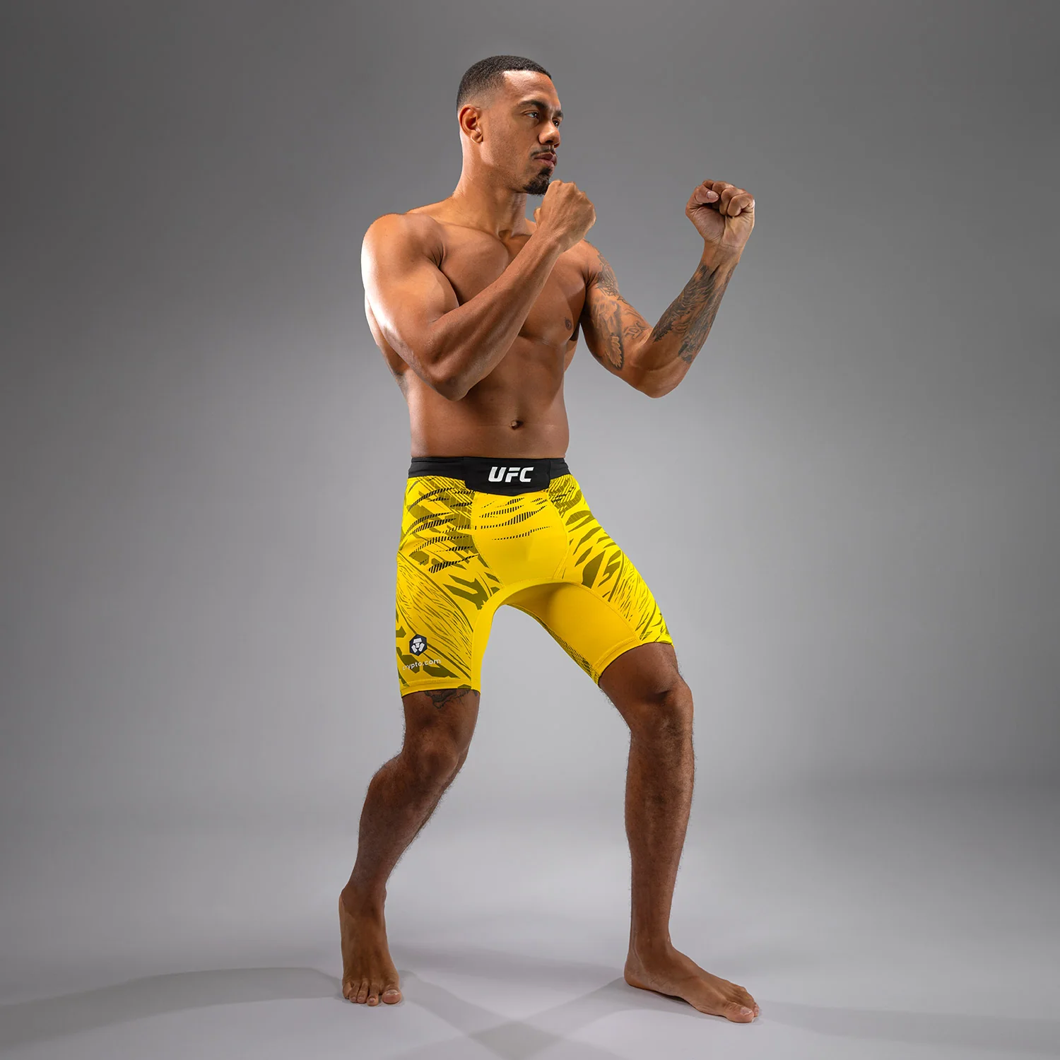 UFC Fusion by Venum Personalized Authentic Fight Night Men’s Vale Tudo Short - Yellow - Image 6