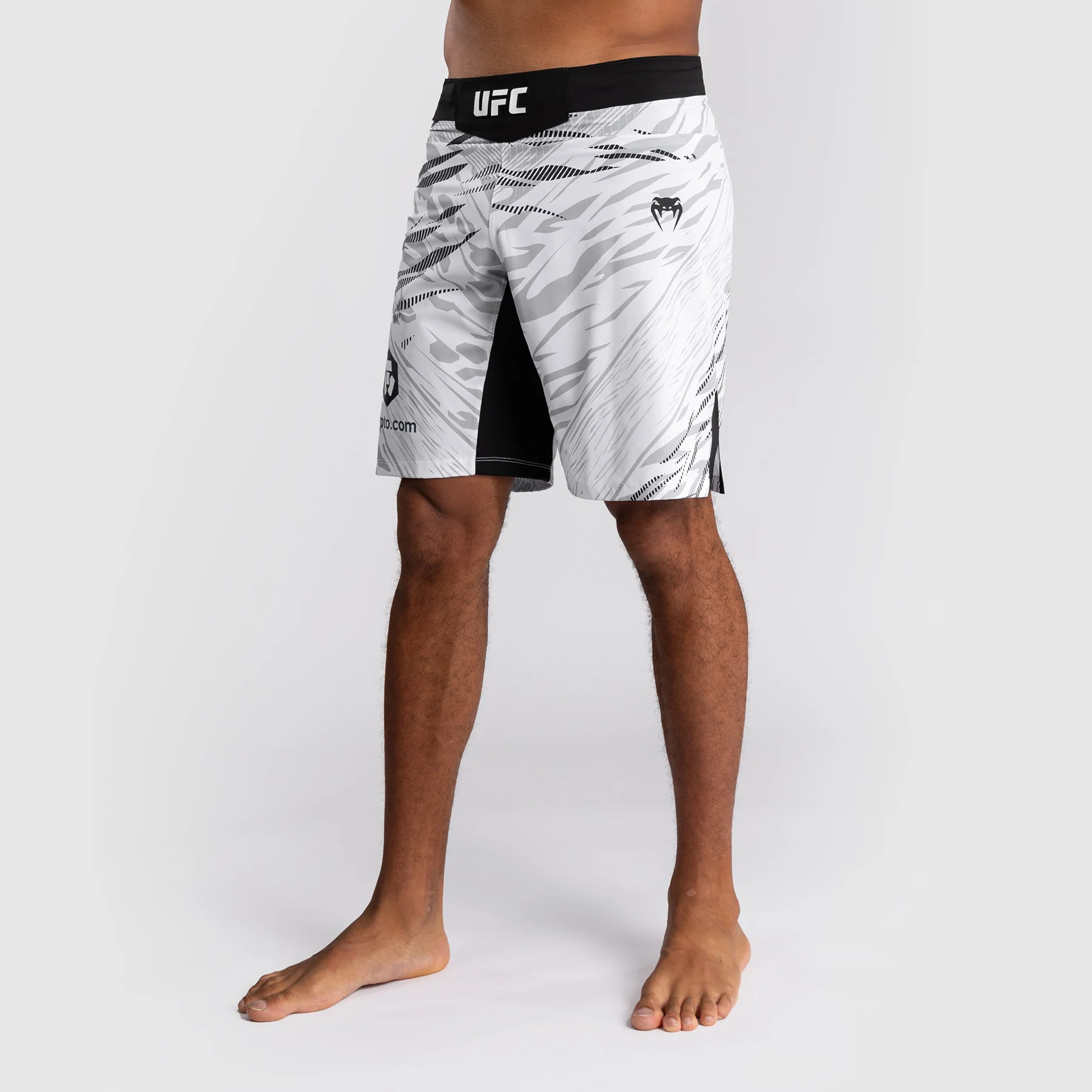 UFC Fusion by Venum Personalized Authentic Fight Night Men's Fight Short - Long Fit - White - Image 2