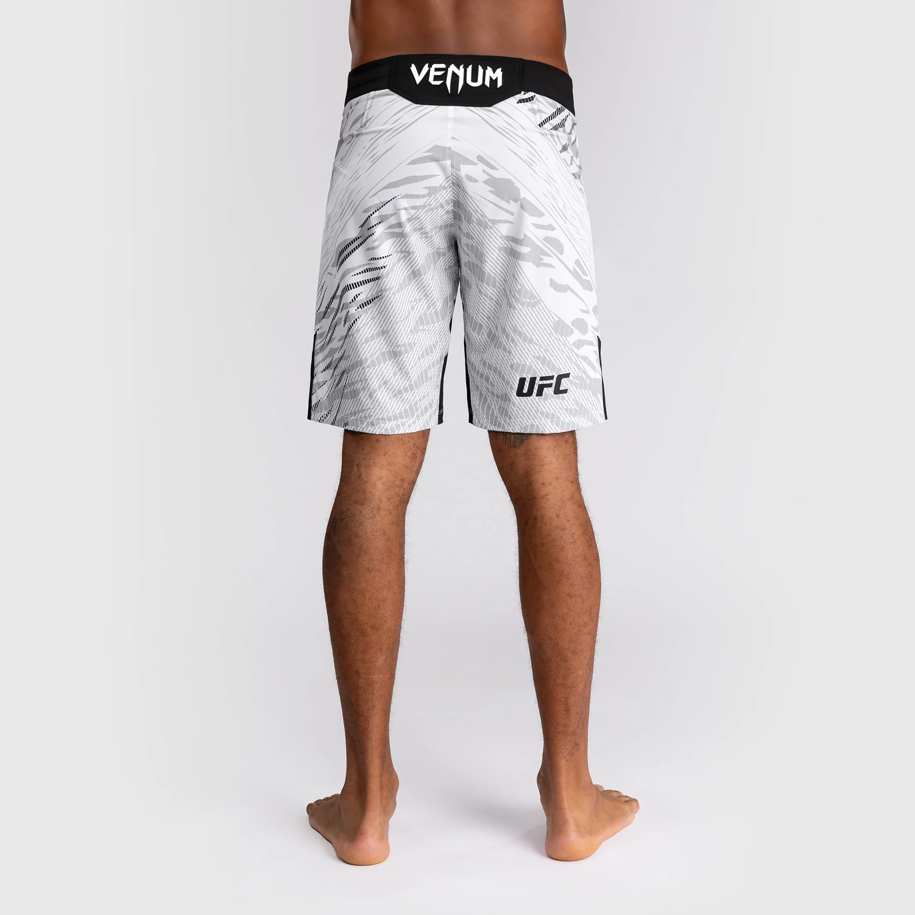 UFC Fusion by Venum Personalized Authentic Fight Night Men's Fight Short - Long Fit - White - Image 4