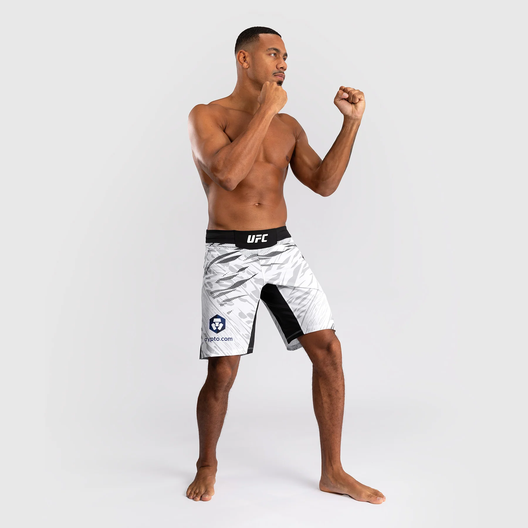 UFC Fusion by Venum Personalized Authentic Fight Night Men's Fight Short - Long Fit - White - Image 7