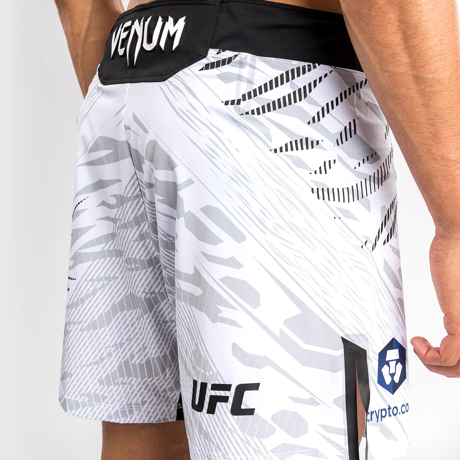 UFC Fusion by Venum Personalized Authentic Fight Night Men's Fight Short - Short Fit - White - Image 6