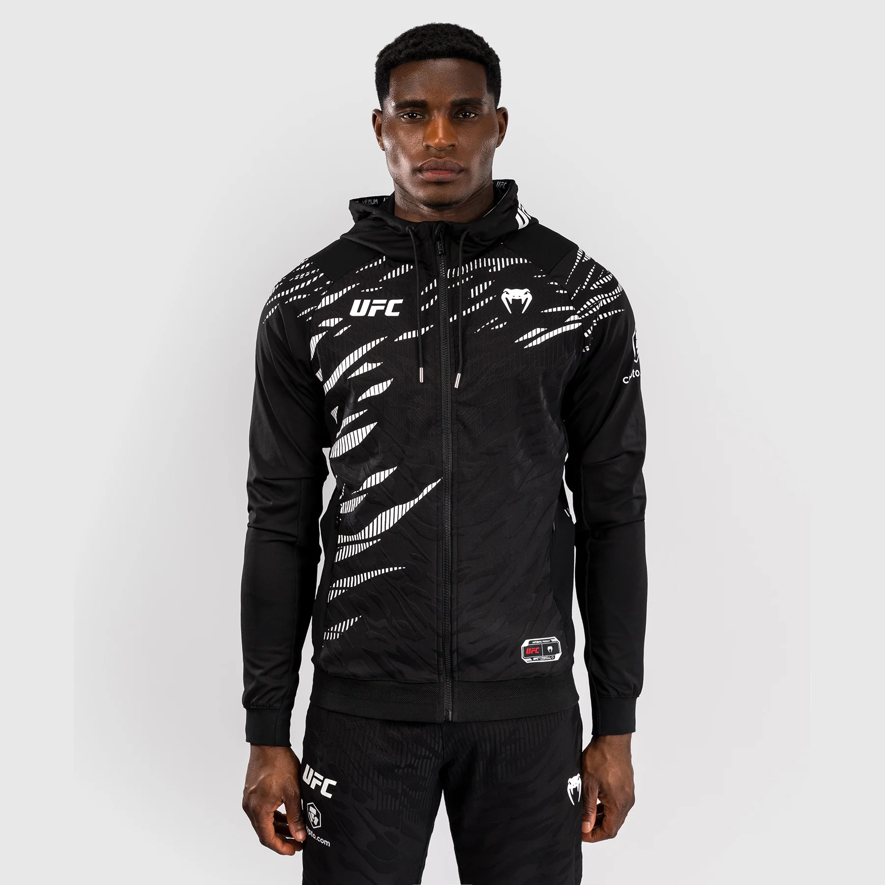 UFC Fusion by Venum Personalized Authentic Fight Night Men's Hoodies - Black - Image 3