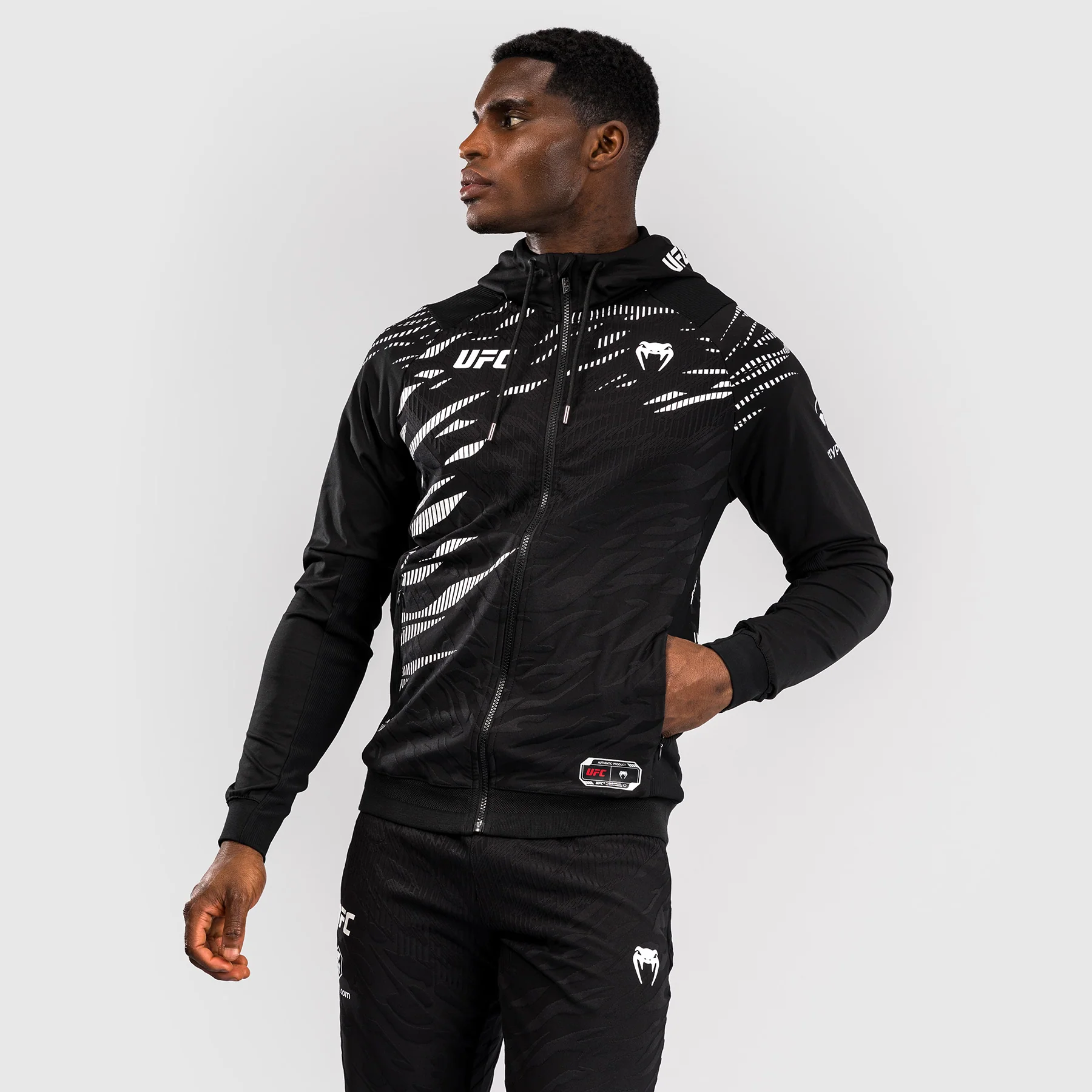 UFC Fusion by Venum Personalized Authentic Fight Night Men's Hoodies - Black - Image 4