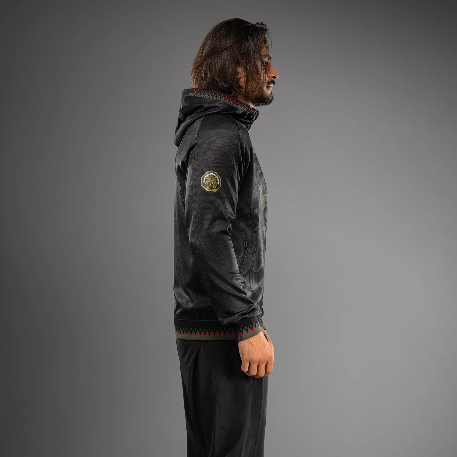 Men’s Noche UFC 2.0 By Venum Black Authentic Fight Night Walkout Hoodie - Image 2
