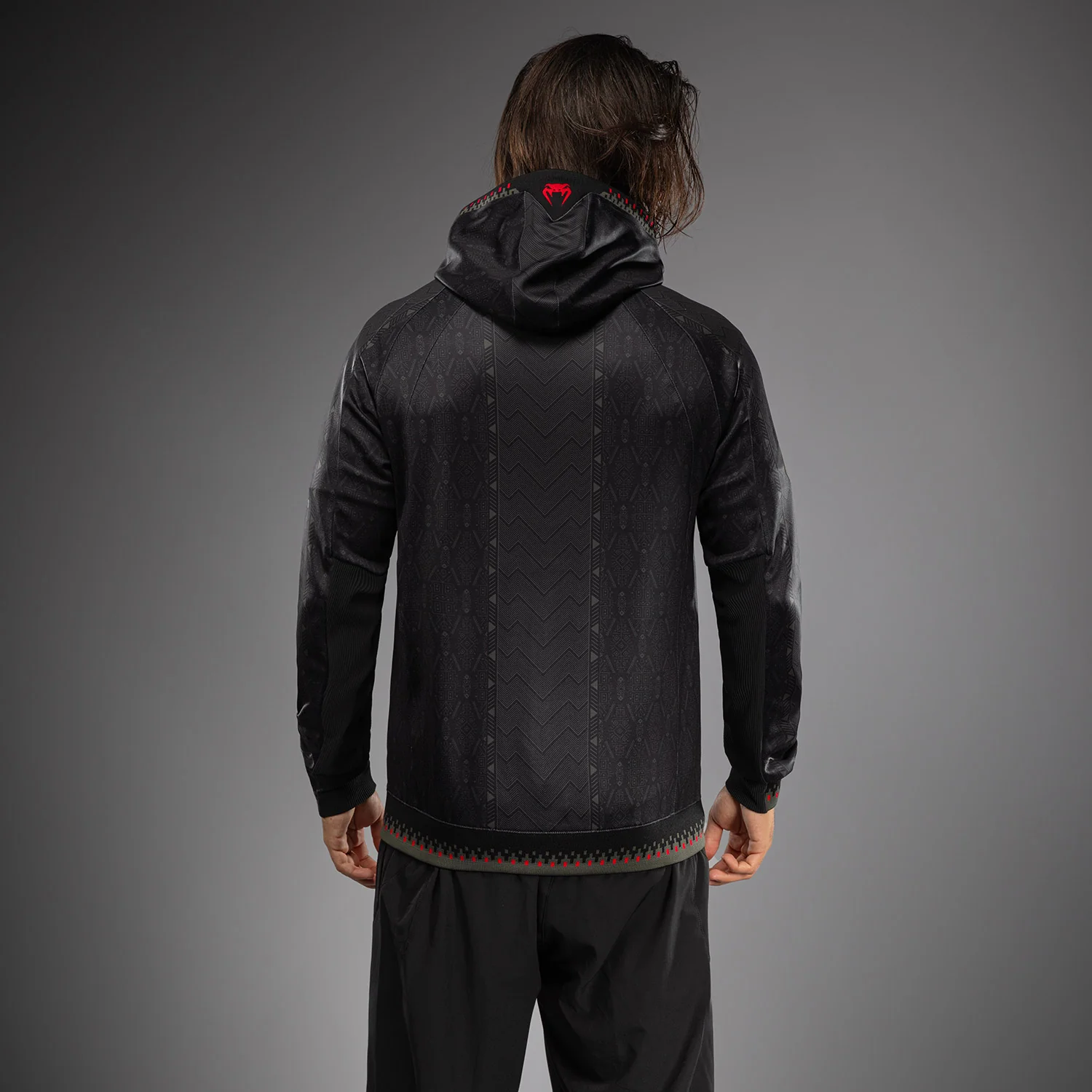 Men’s Noche UFC 2.0 By Venum Black Authentic Fight Night Walkout Hoodie - Image 3