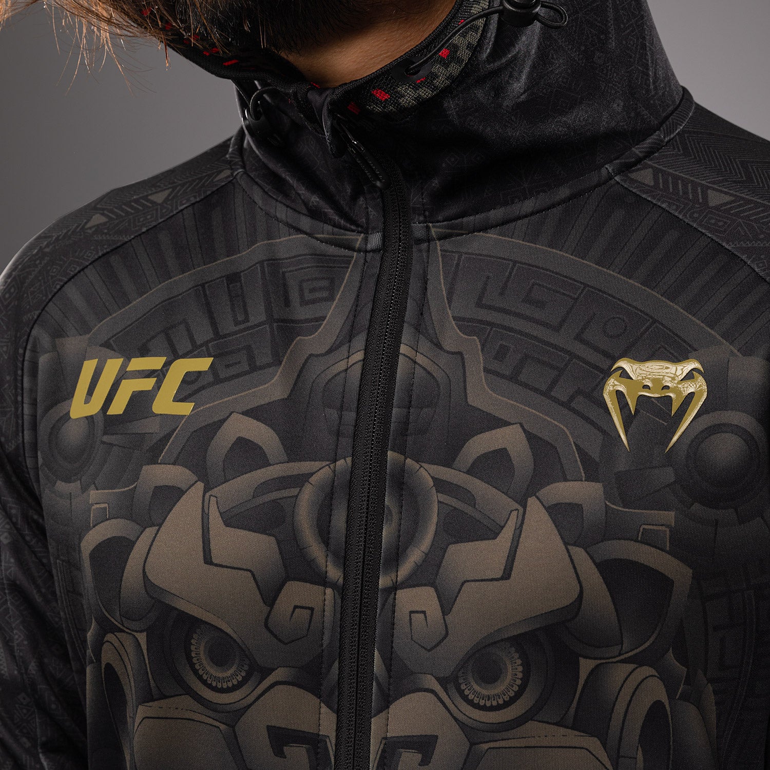 Men’s Noche UFC 2.0 By Venum Black Authentic Fight Night Walkout Hoodie - Image 4