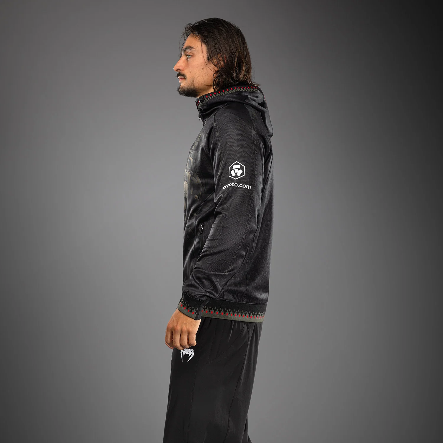 Men’s Noche UFC 2.0 By Venum Black Authentic Fight Night Walkout Hoodie - Image 7