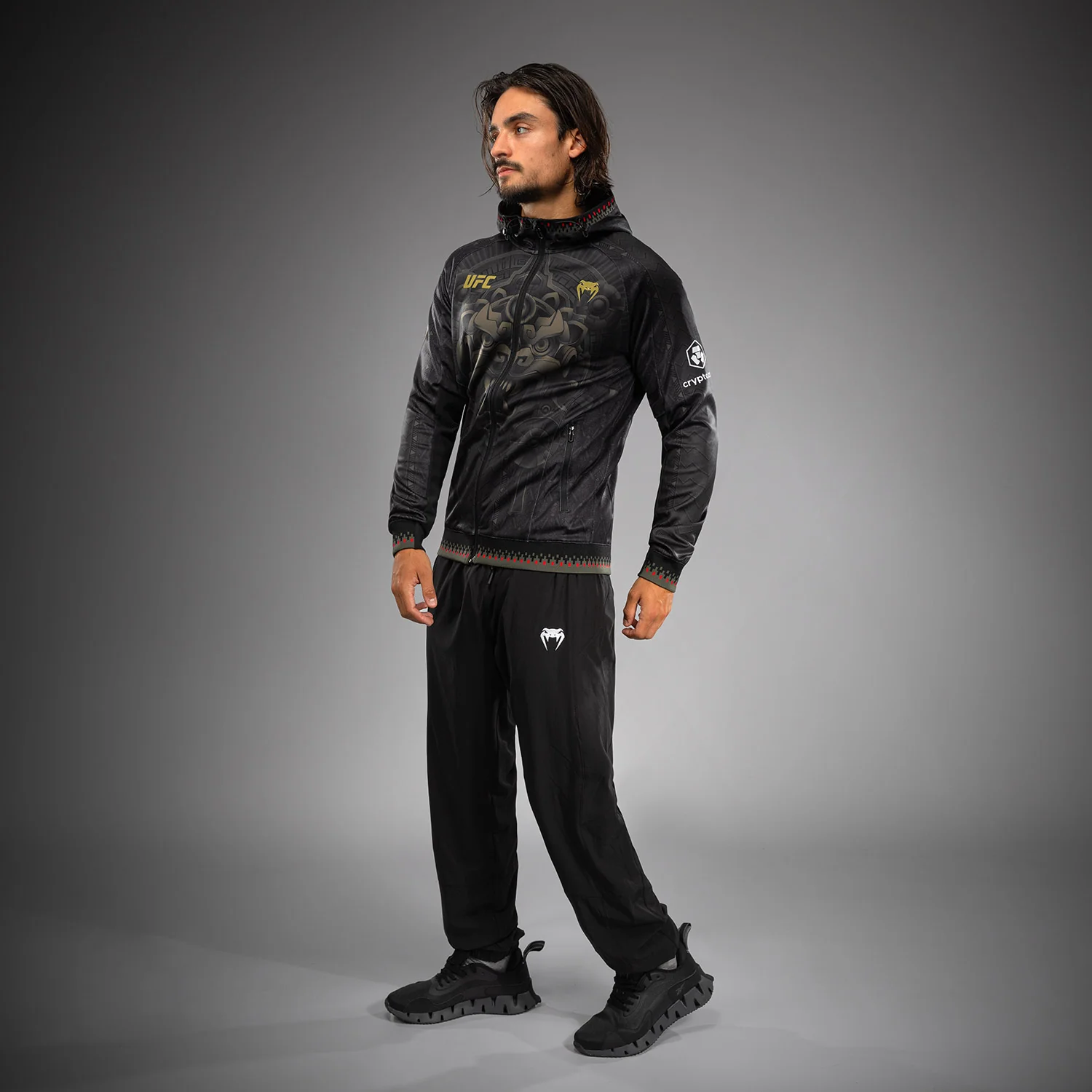 Men’s Noche UFC 2.0 By Venum Black Authentic Fight Night Walkout Hoodie - Image 8