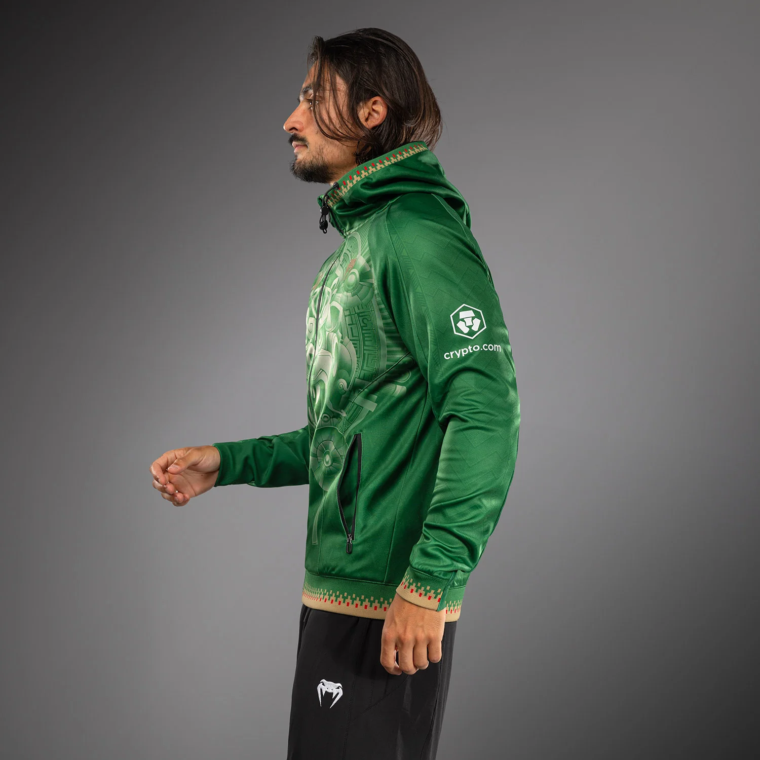 Men’s Noche UFC 2.0 By Venum Green Authentic Fight Night Walkout Hoodie - Image 8