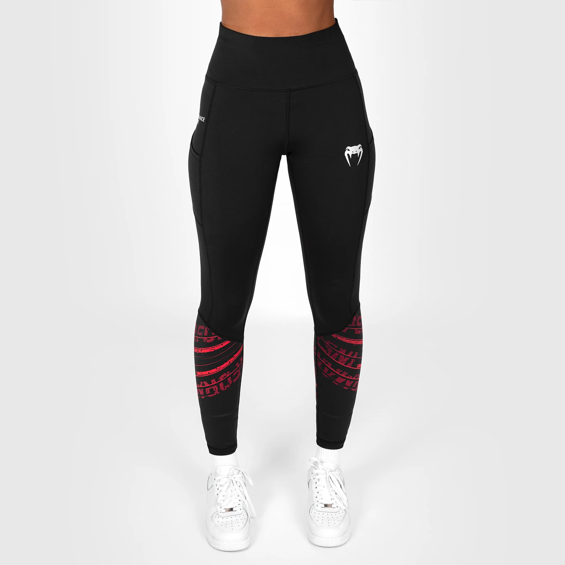 UFC Performance Institute 2.0 Women’s Performance Tight - Black/Red - Image 7