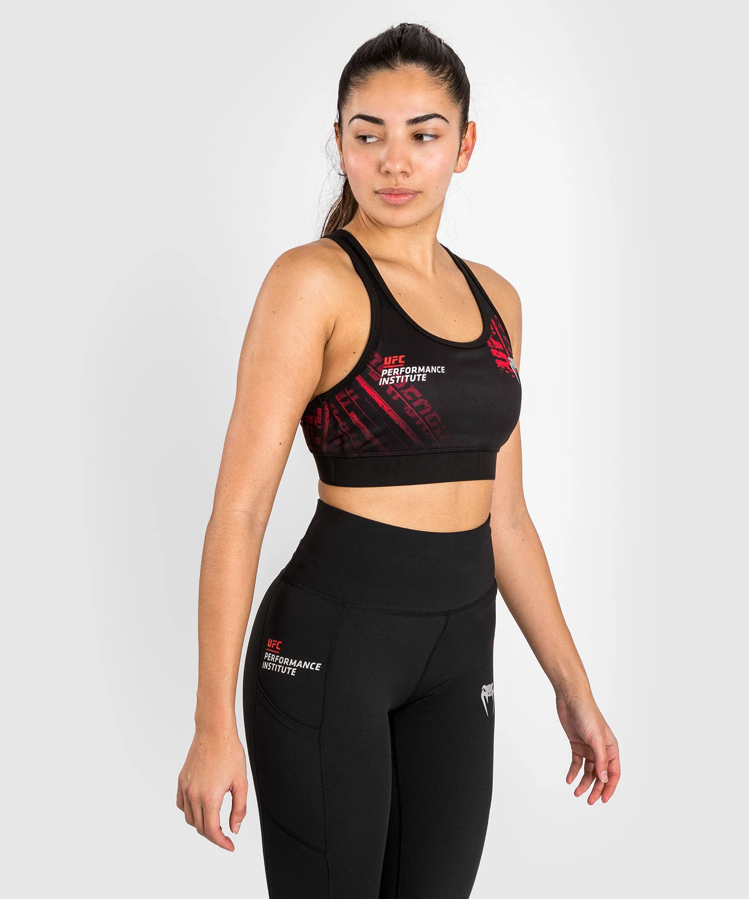 UFC Performance Institute 2.0 Women’s Sport Bra - Black/Red - Image 3
