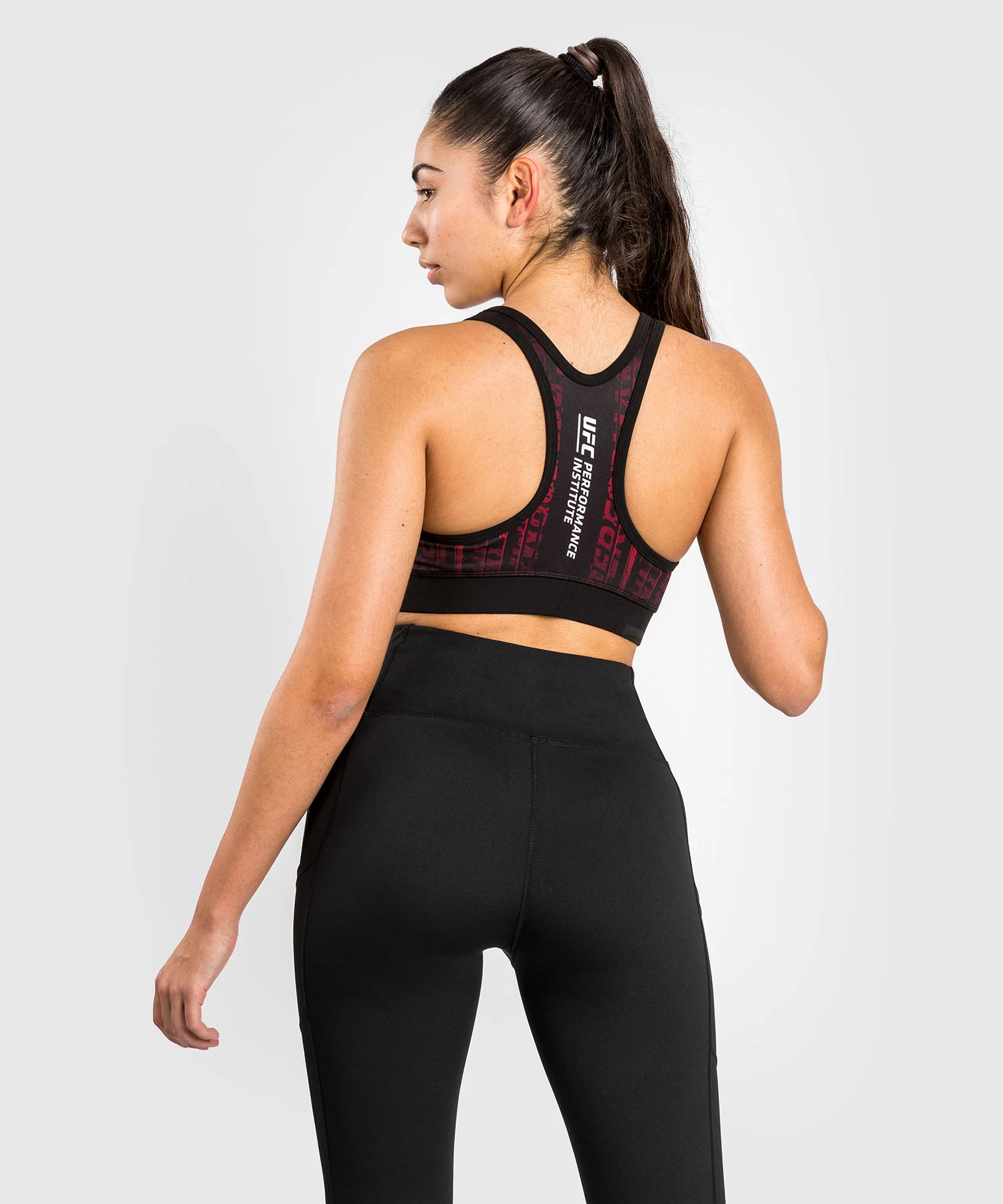 UFC Performance Institute 2.0 Women’s Sport Bra - Black/Red - Image 4