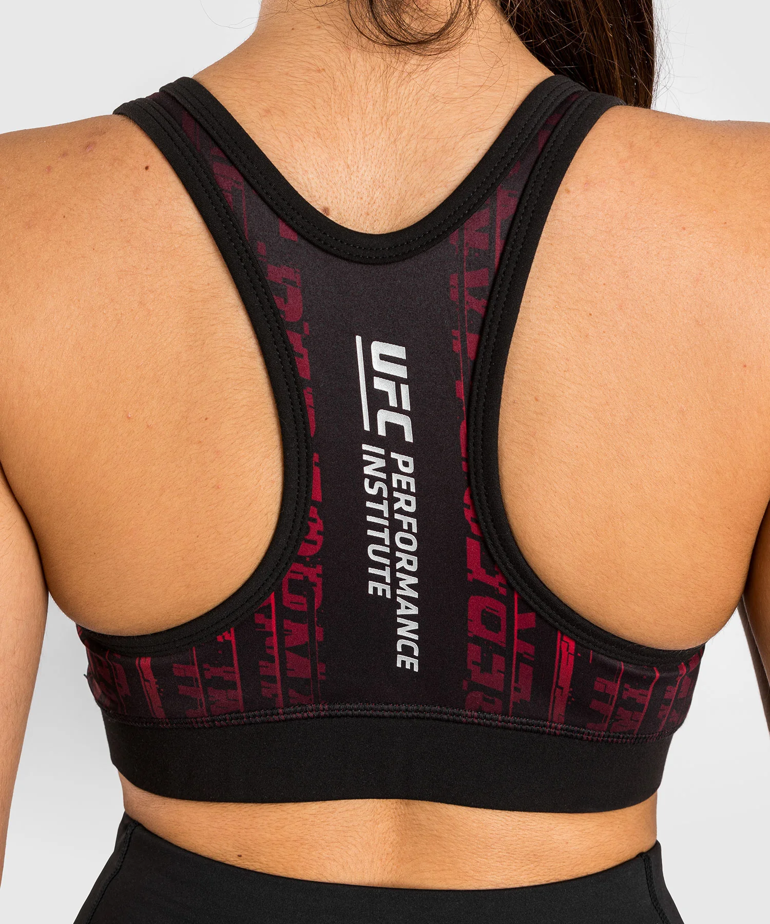 UFC Performance Institute 2.0 Women’s Sport Bra - Black/Red - Image 7