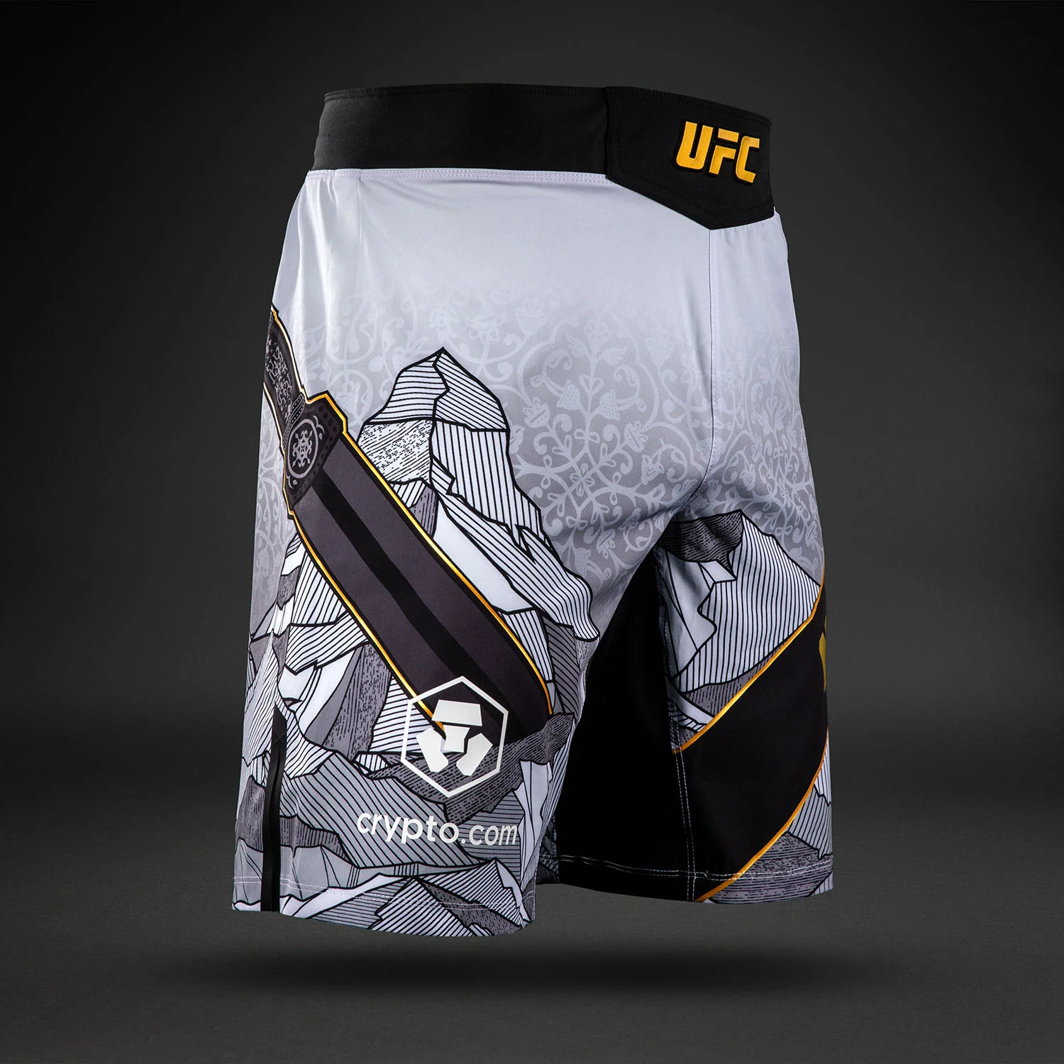 Men's UFC Unrivaled by Venum White Islam Makhachev Long Fit Fight Short - Image 3