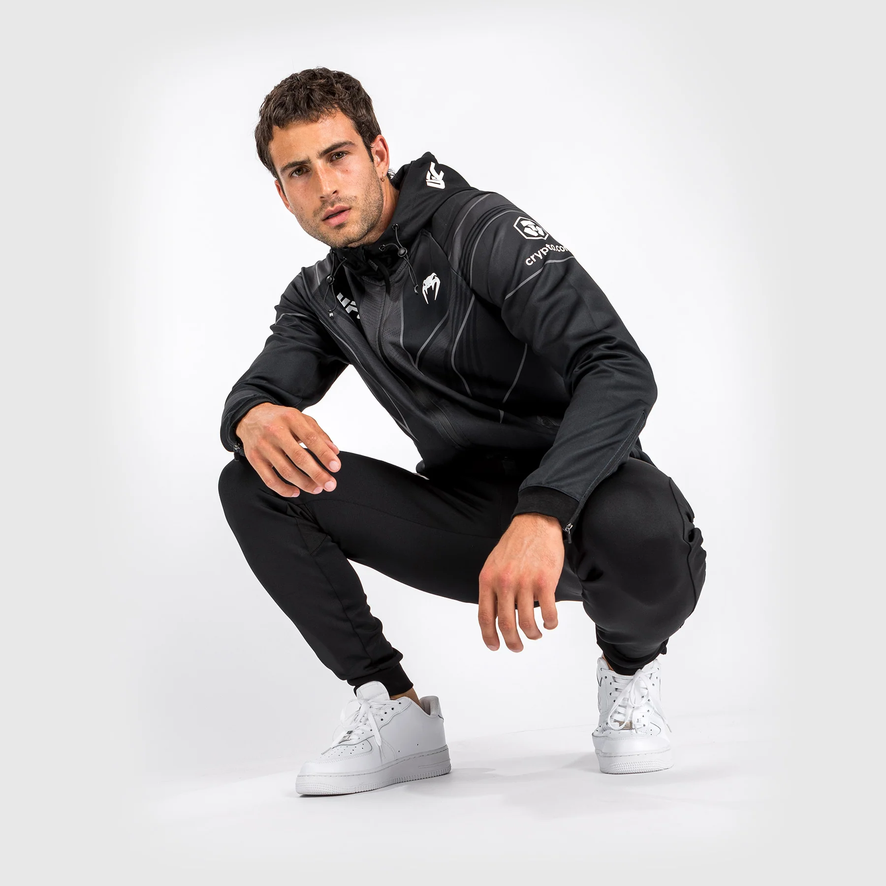 UFC Venum Authentic Fight Night 2.0 Kit by Venum Men's Walkout Hoodie - Black - Image 2