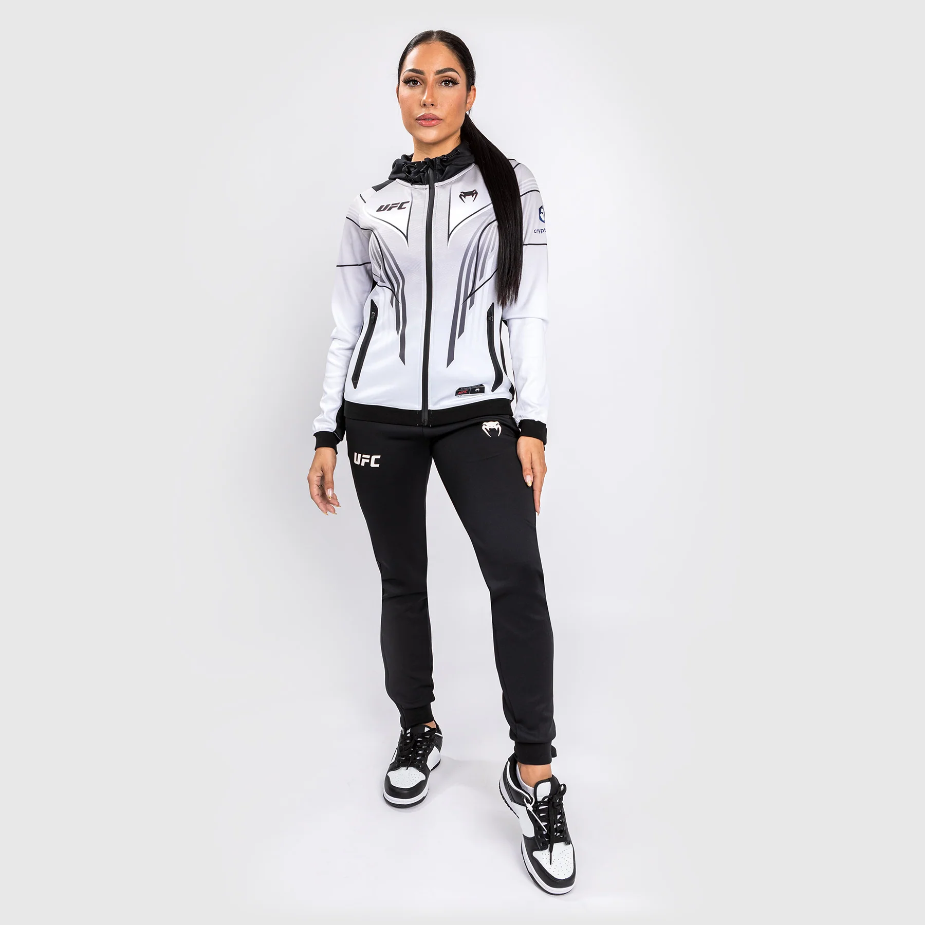 UFC Venum Authentic Fight Night 2.0 Kit by Venum Women's Walkout Hoodie - White