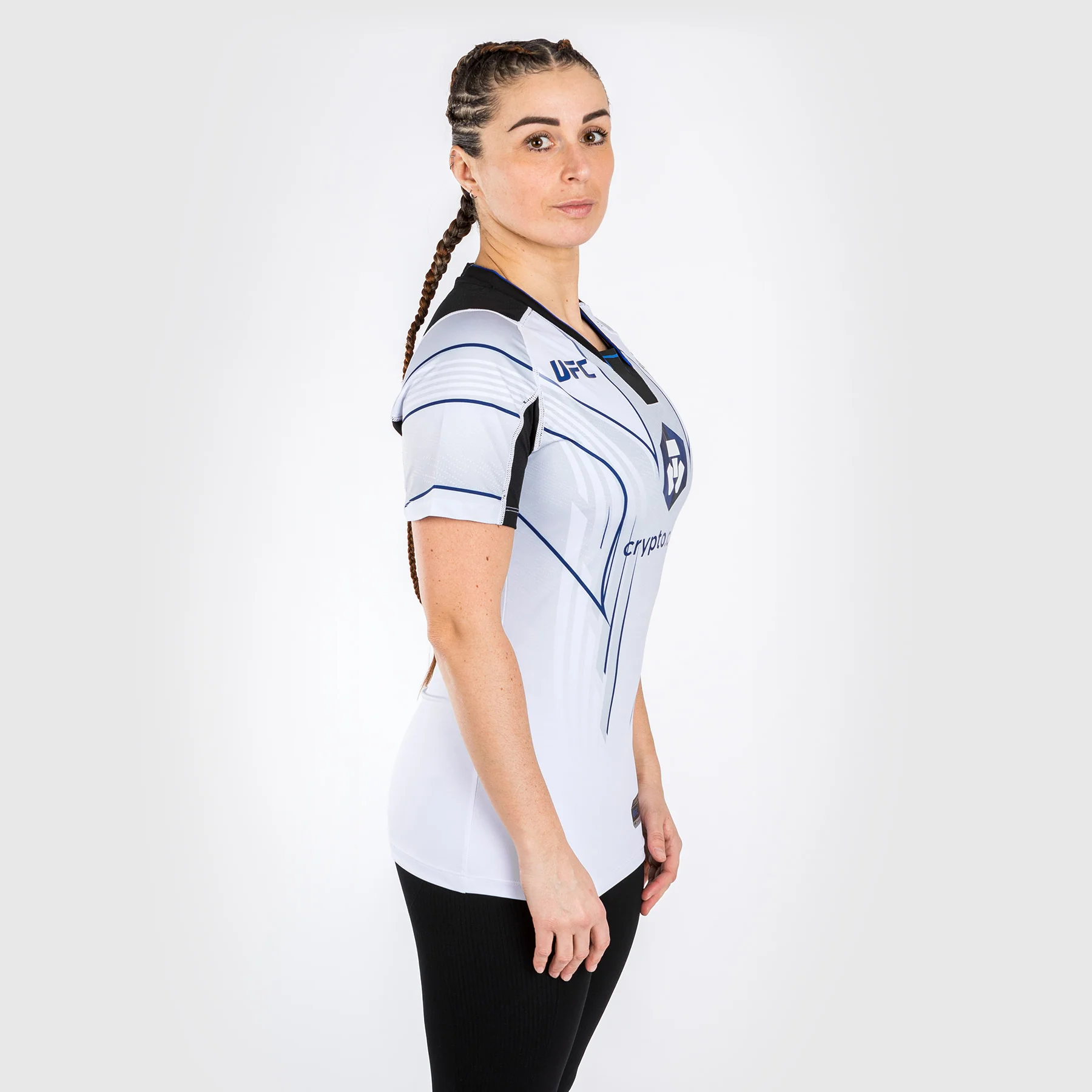 UFC Venum Authentic Fight Night 2.0 Kit by Venum Women's Walkout Jersey - Midnight Edition - Ice - Image 4