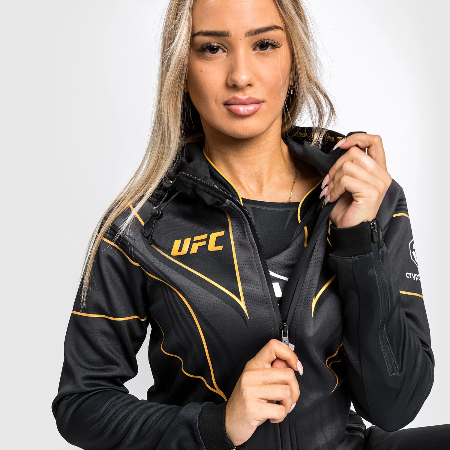 UFC Venum Authentic Fight Night 2.0 Women's Walkout Hoodie - Champion - Image 2