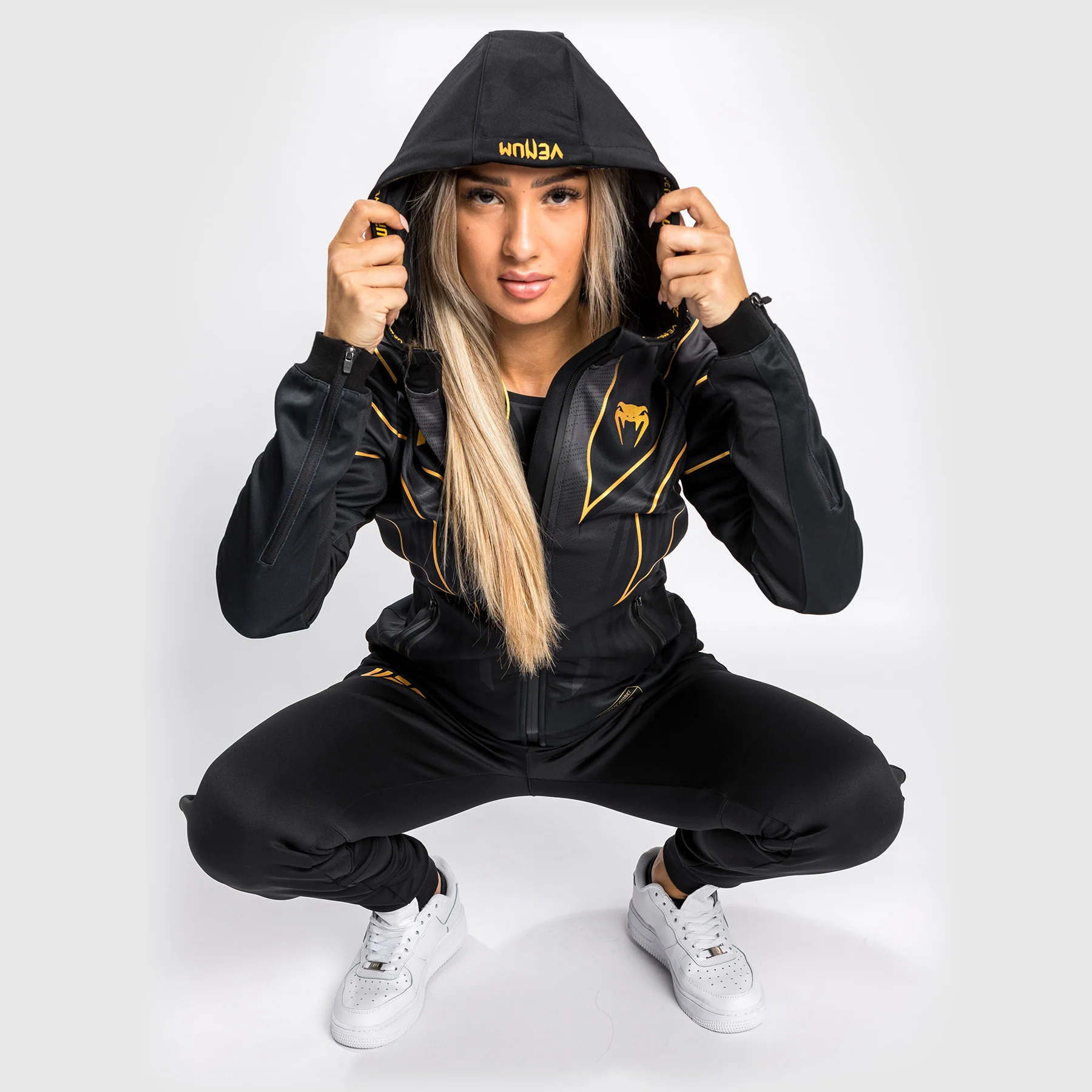 UFC Venum Authentic Fight Night 2.0 Women's Walkout Hoodie - Champion - Image 3