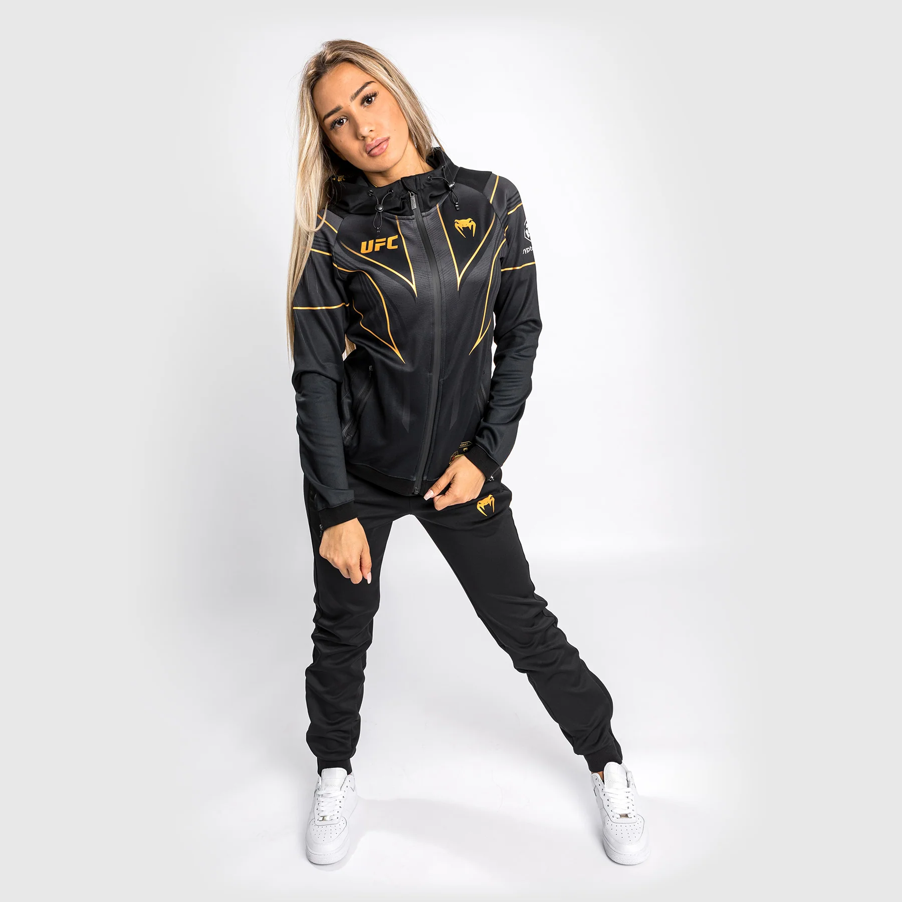 UFC Venum Authentic Fight Night 2.0 Women's Walkout Hoodie - Champion - Image 4