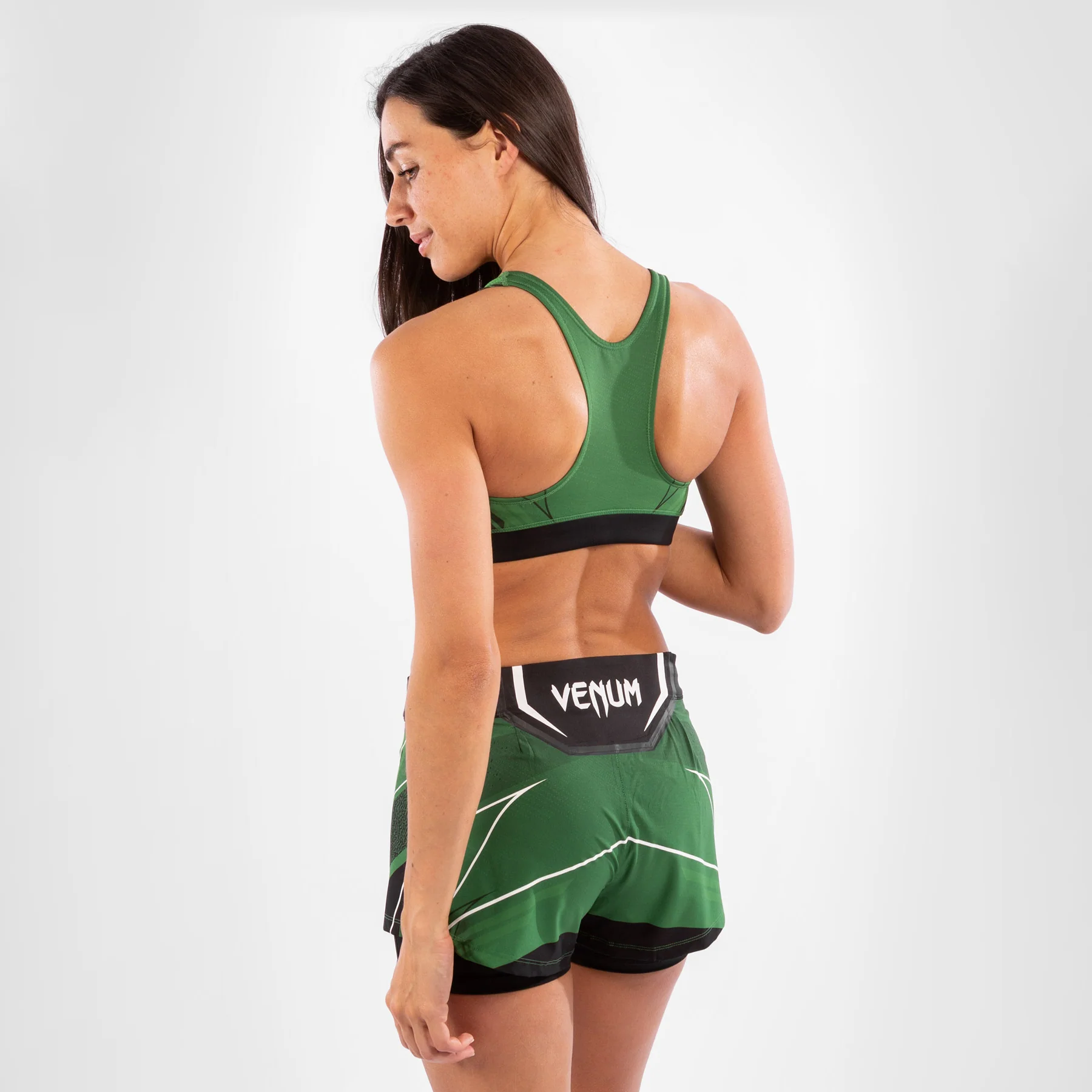 UFC Venum Authentic Fight Night Women's Sport Bra - Green - Image 2