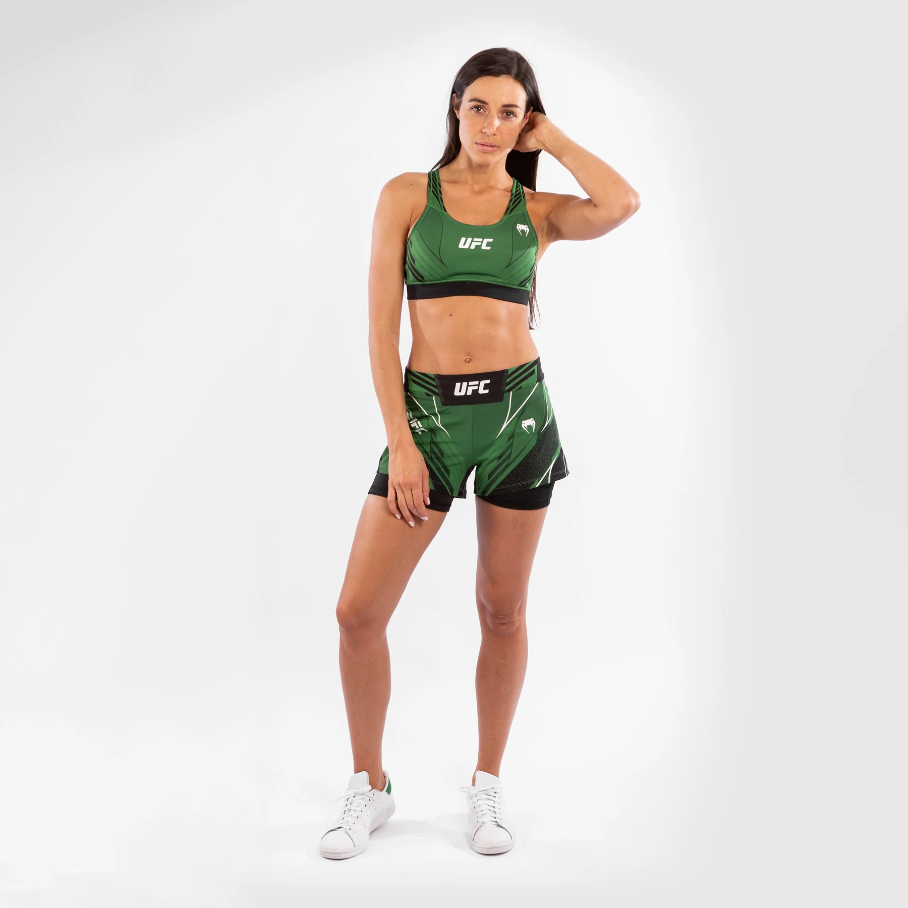 UFC Venum Authentic Fight Night Women's Sport Bra - Green - Image 6