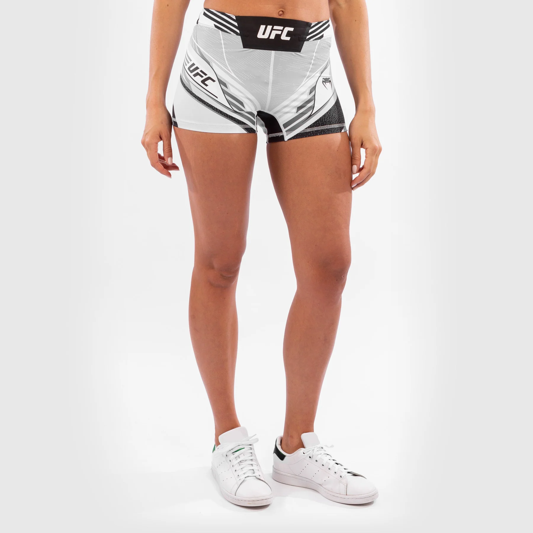 UFC Venum Authentic Fight Night Women's Vale Tudo Shorts - Short Fit - White - Image 3