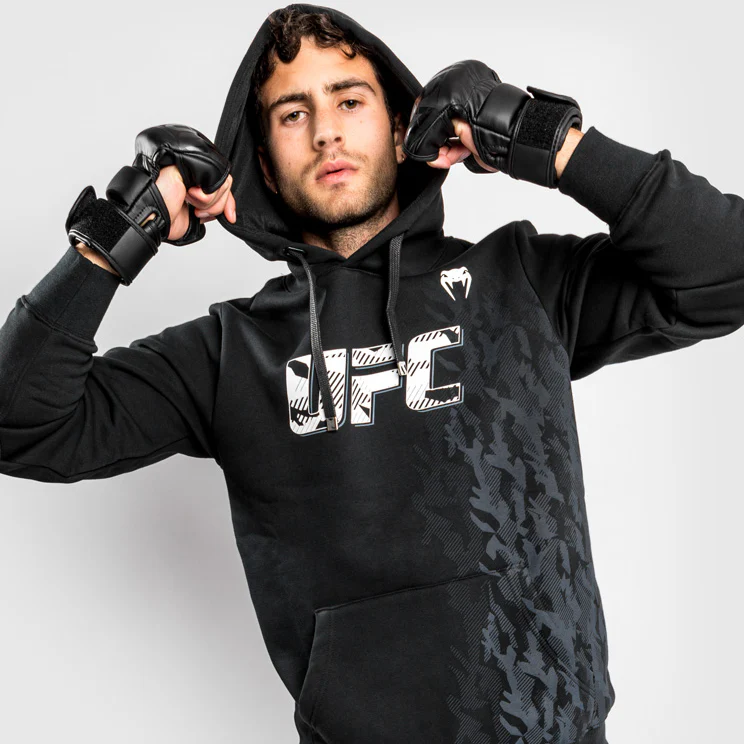 UFC Venum Authentic Fight Week Men's Pullover Hoodie - Black - Image 4