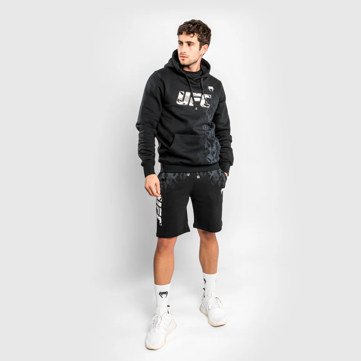 UFC Venum Authentic Fight Week Men's Pullover Hoodie - Black - Image 7