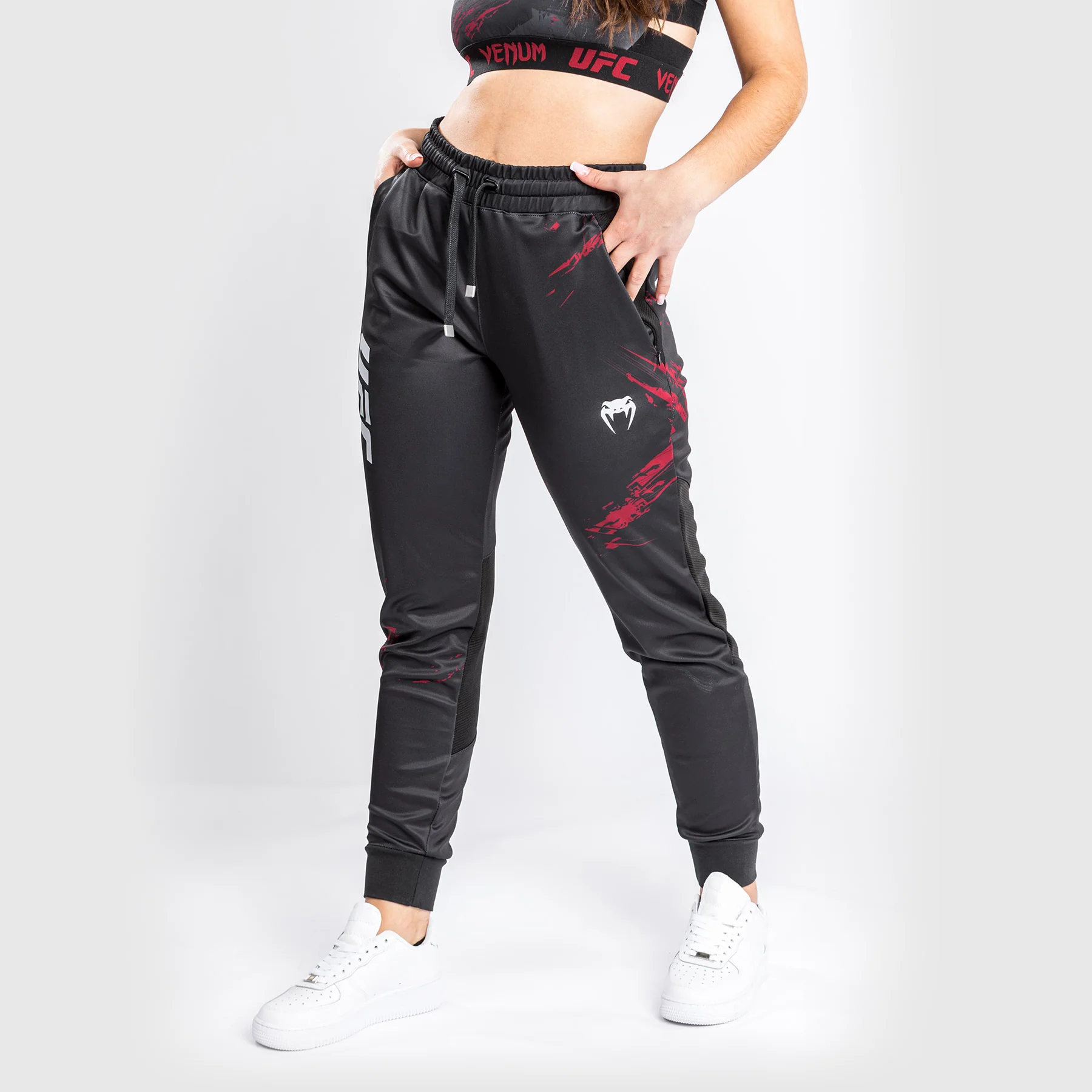 UFC Venum Authentic Fight Week Women’s 2.0 Pant - Black/Red - Image 3