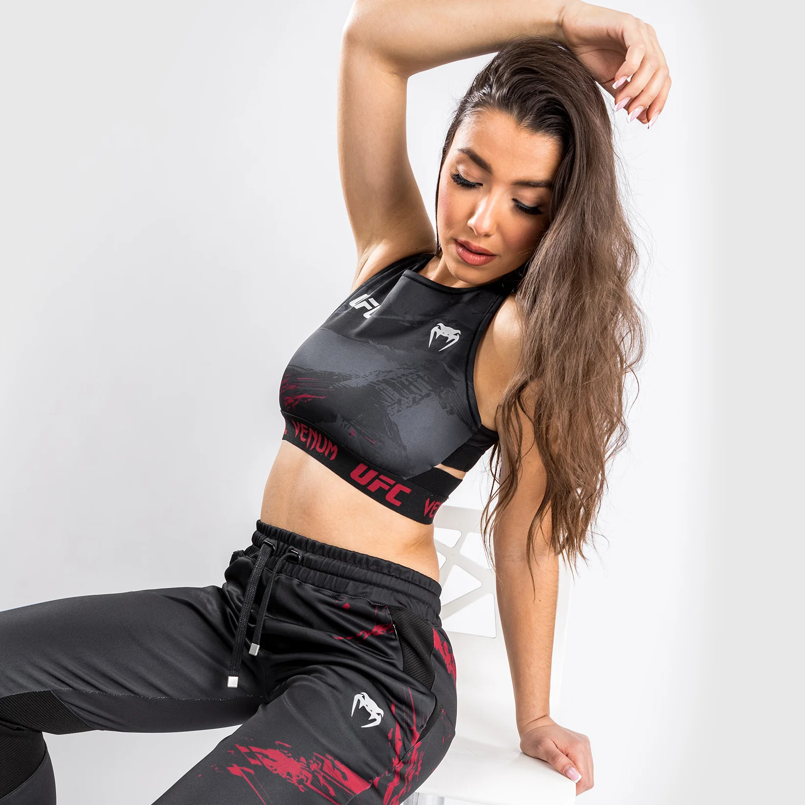 UFC Venum Authentic Fight Week Women’s 2.0 Pant - Black/Red - Image 6