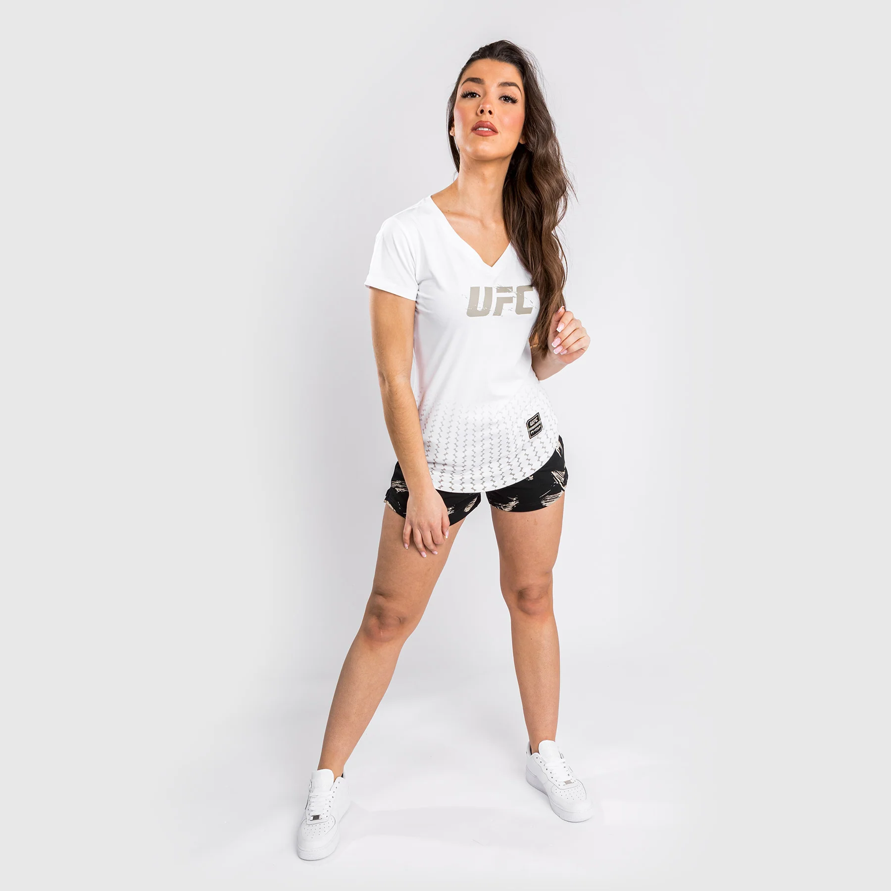 UFC Venum Authentic Fight Week Women’s 2.0 Short Sleeve T-Shirt - White - Image 3
