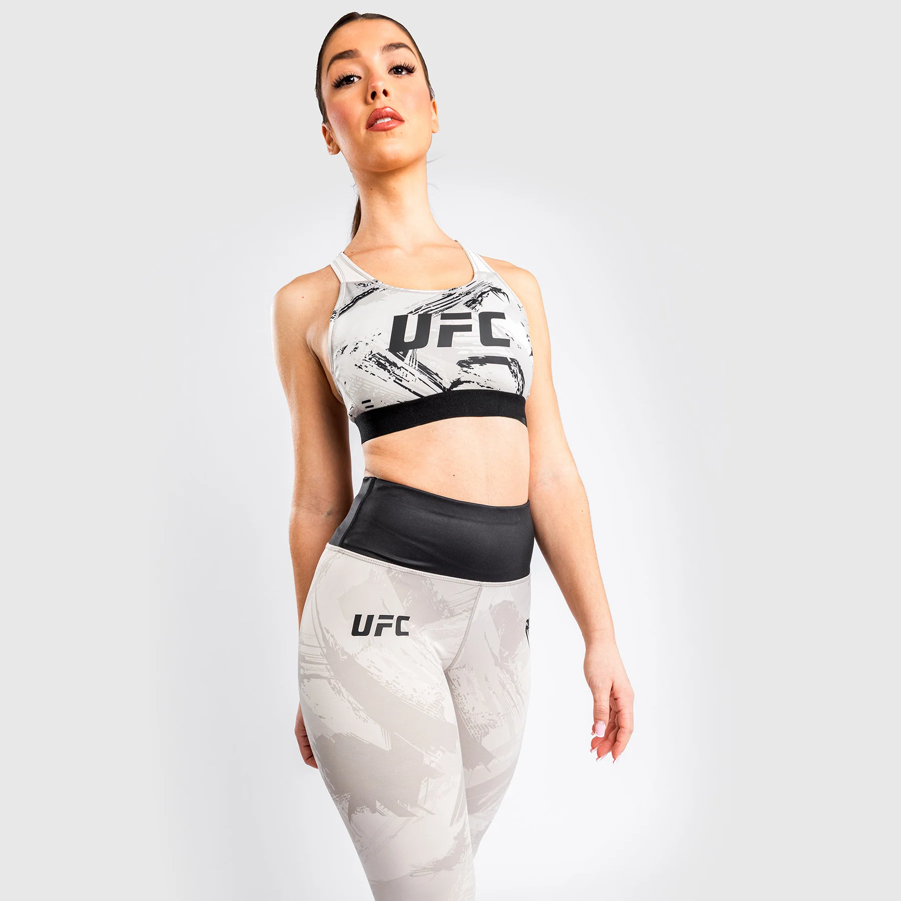 UFC Venum Authentic Fight Week Women’s 2.0 Sport Bra - Sand/Black - Image 2