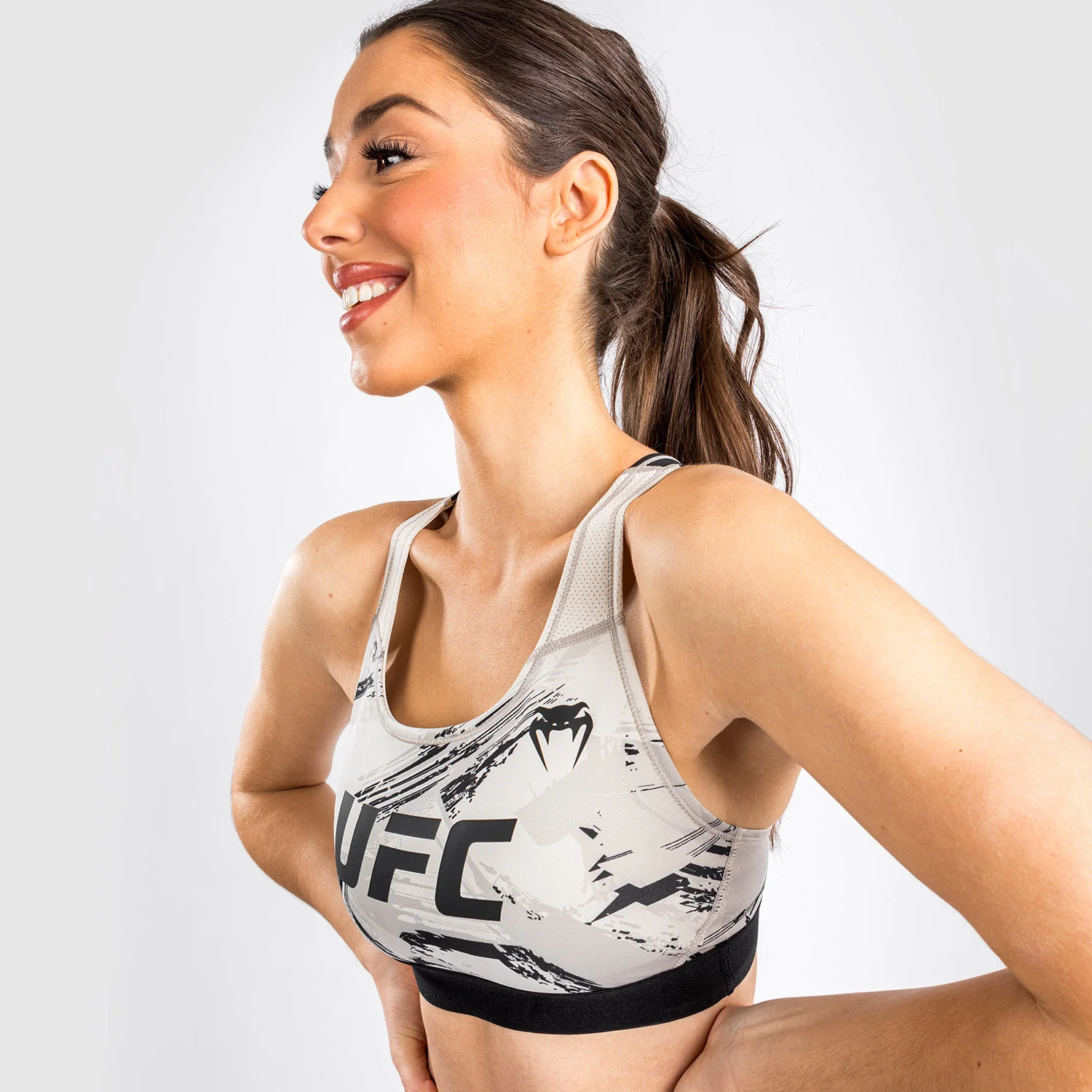 UFC Venum Authentic Fight Week Women’s 2.0 Sport Bra - Sand/Black - Image 3