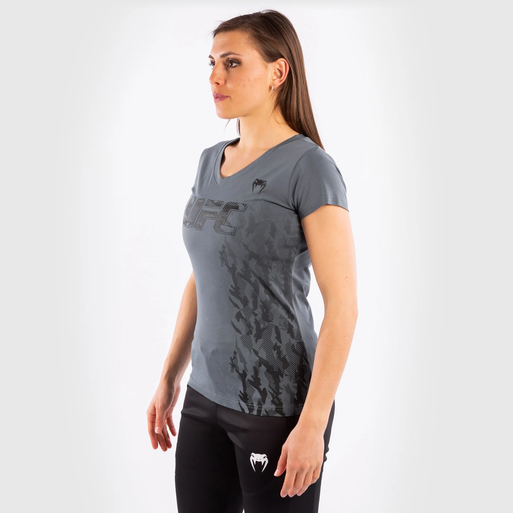 UFC Venum Authentic Fight Week Women's Short Sleeve T-shirt - Grey - Image 2