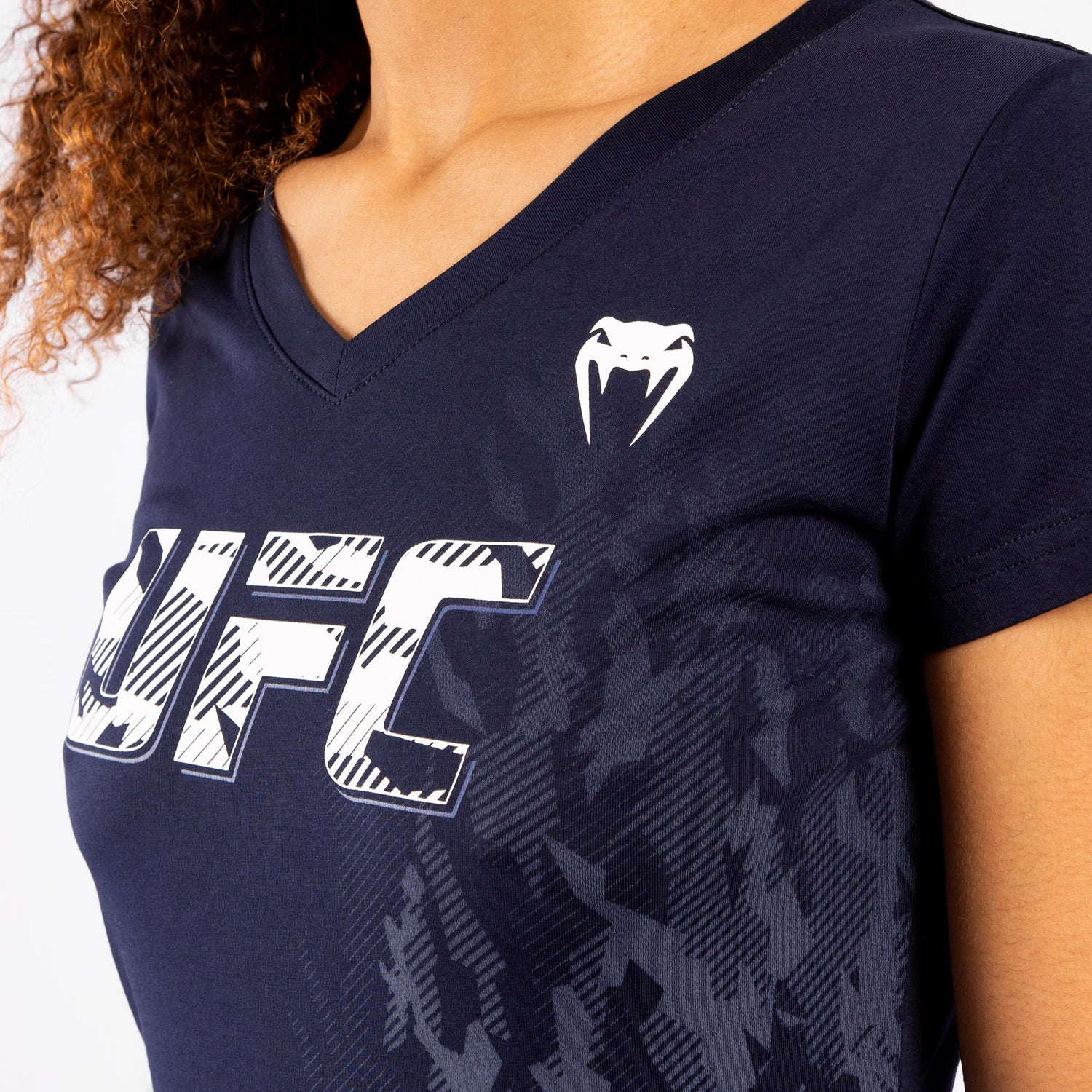UFC Venum Authentic Fight Week Women's Short Sleeve T-shirt - Navy Blue - Image 4