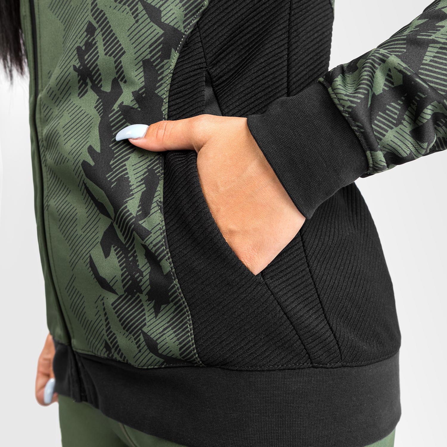 UFC Venum Authentic Fight Week Women's Zip Hoodie - Khaki - Image 7