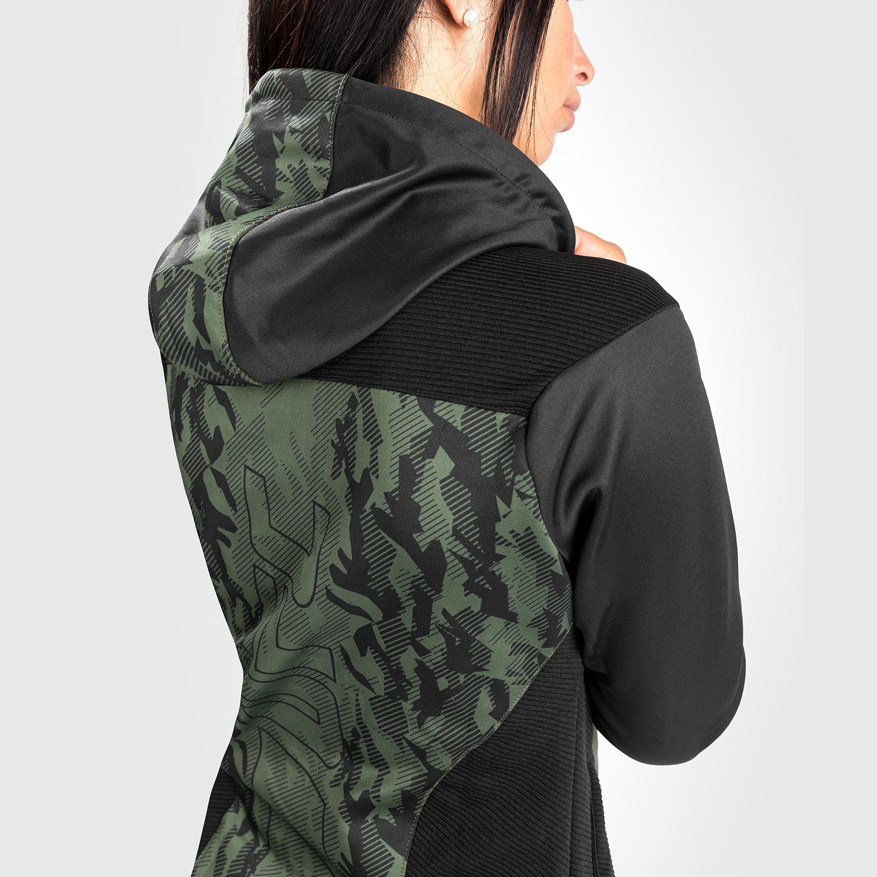 UFC Venum Authentic Fight Week Women's Zip Hoodie - Khaki - Image 8