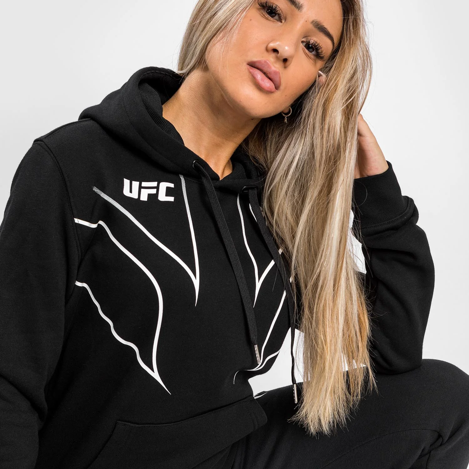 UFC Venum Fight Night 2.0 Replica Women's Hoodie - Black - Image 6