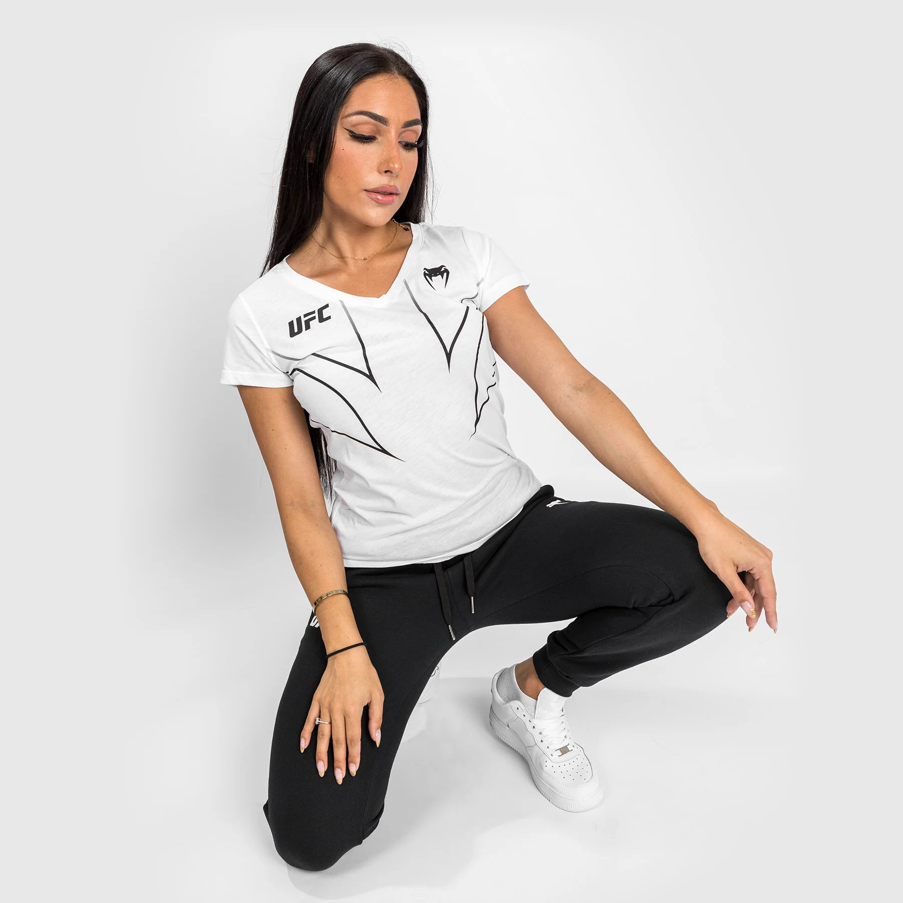 UFC Venum Fight Night 2.0 Replica Women's T-shirt - White - Image 2