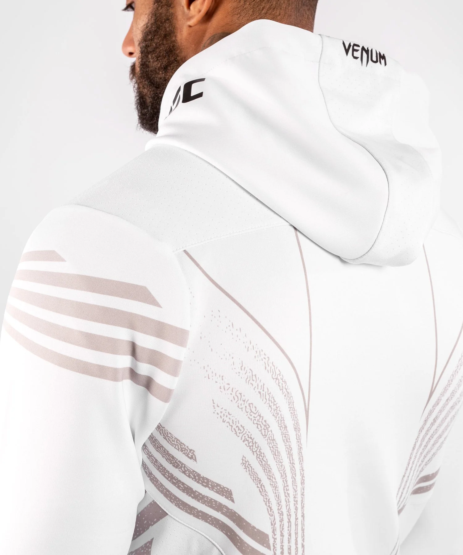 UFC Venum Fighters Authentic Fight Night Men's Walkout Hoodie - White - Image 6
