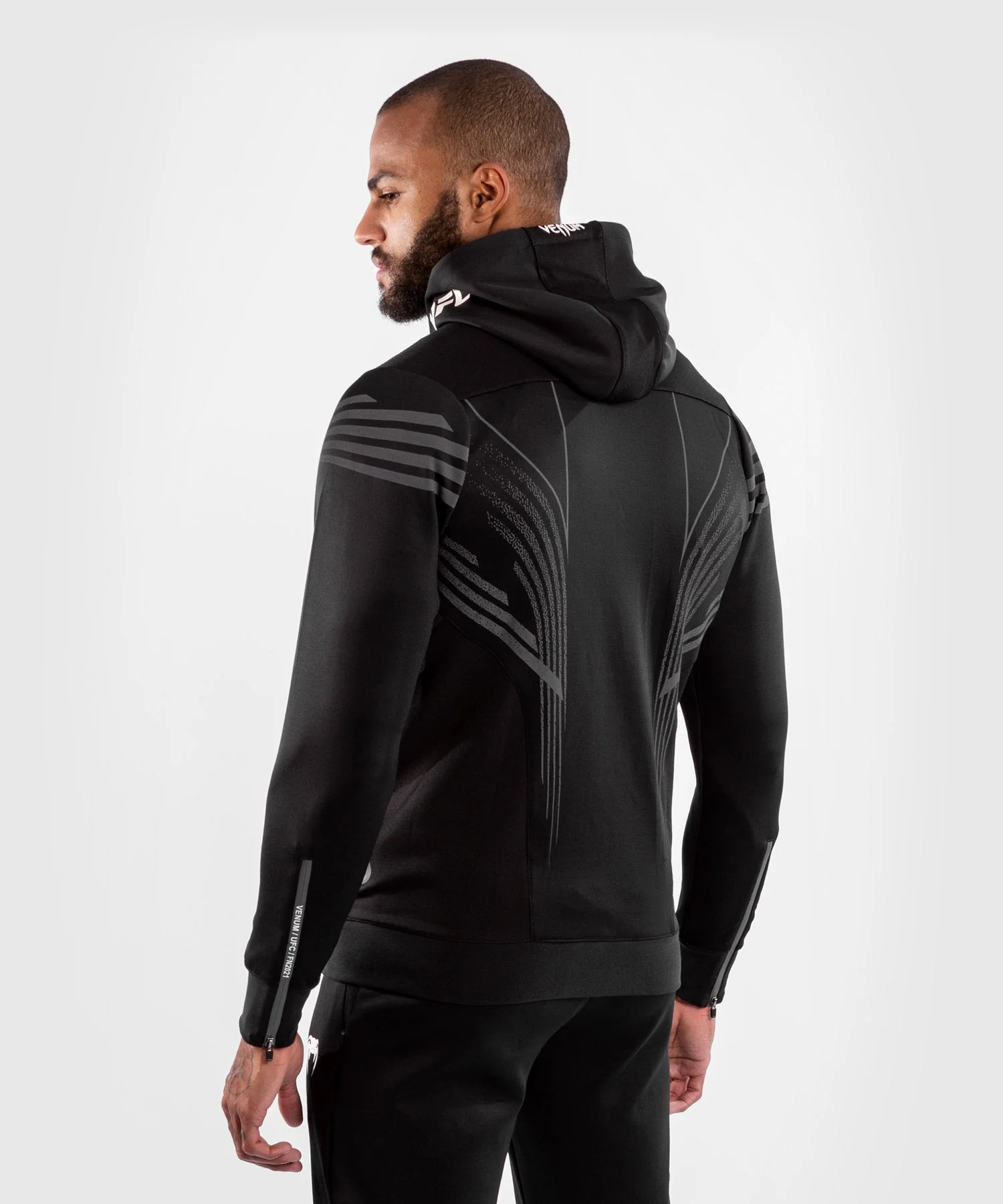 UFC Venum Fighters Authentic Fight Night Men's Walkout Hoodie - Black - Image 4