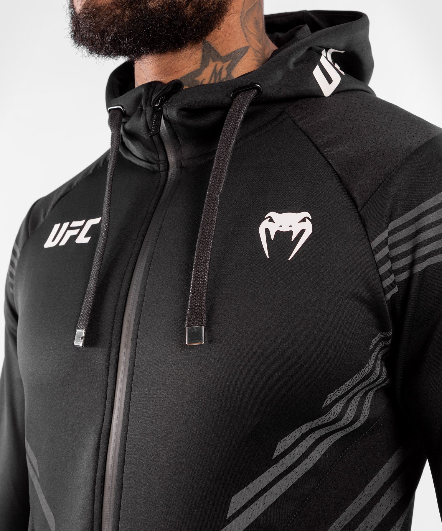 UFC Venum Fighters Authentic Fight Night Men's Walkout Hoodie - Black - Image 5