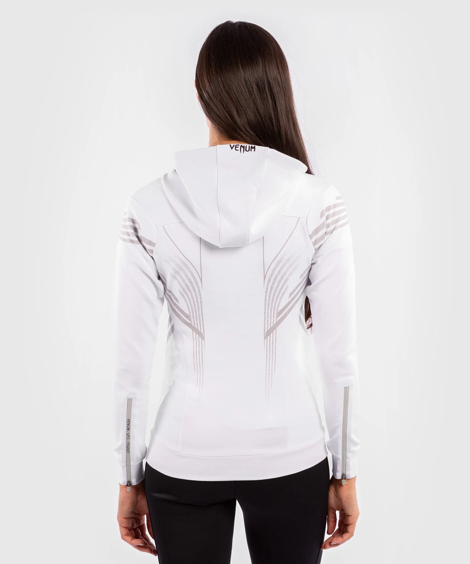 UFC Venum Fighters Authentic Fight Night Women's Walkout Hoodie - White - Image 3