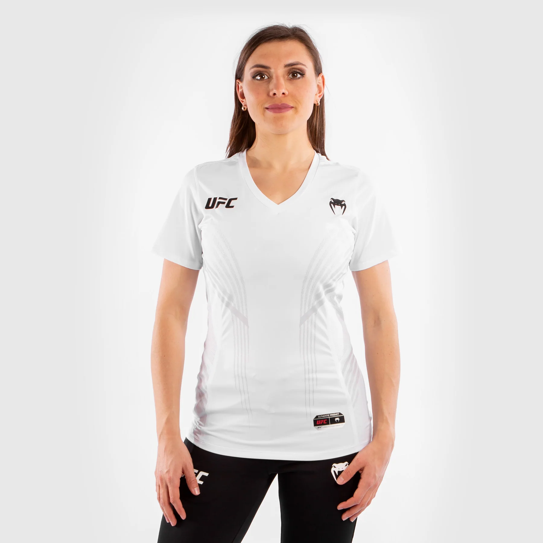 UFC Venum Personalized Authentic Fight Night Women's Walkout Jersey - White - Image 3