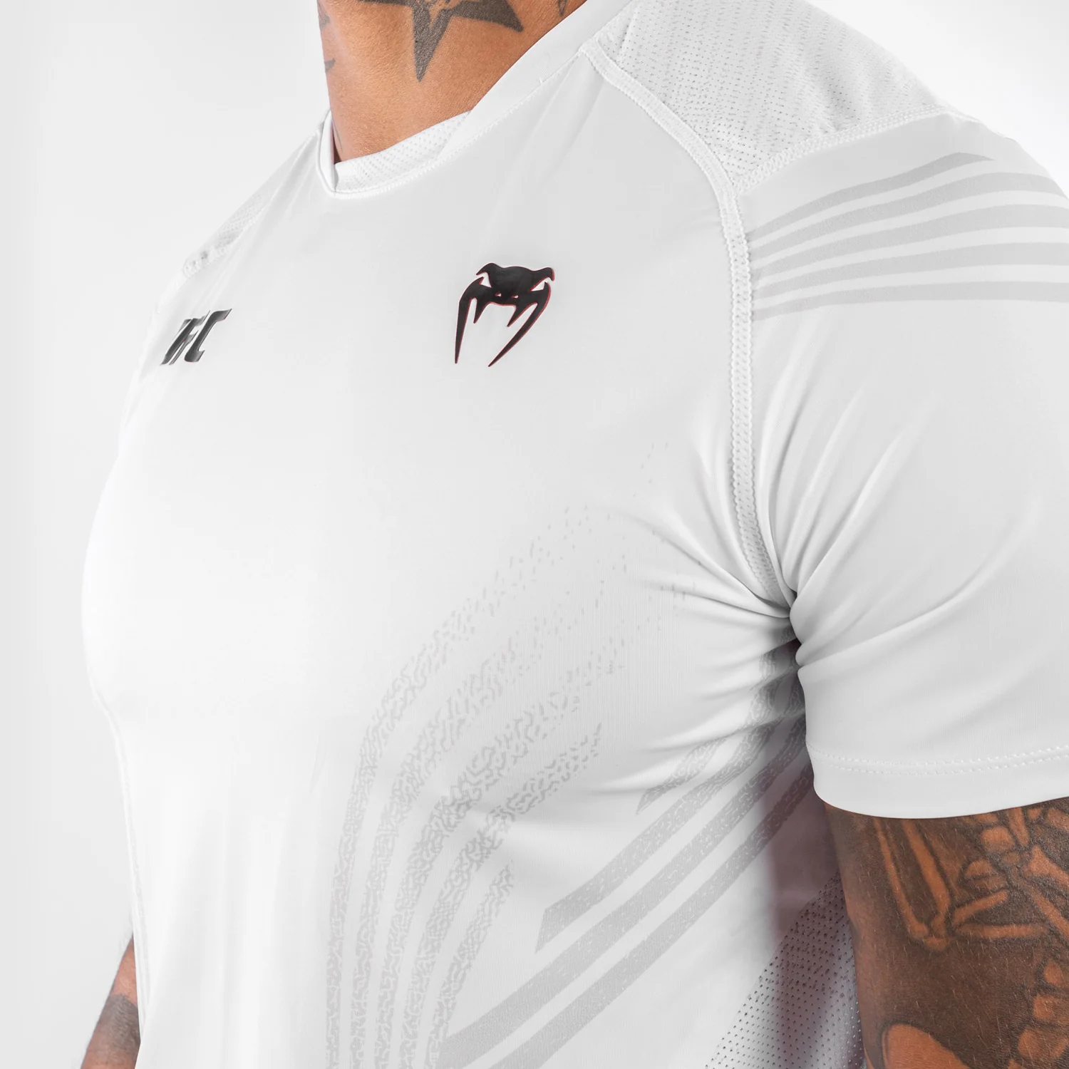 UFC Venum Personalized Authentic Fight Night Men's Walkout Jersey - White - Image 4