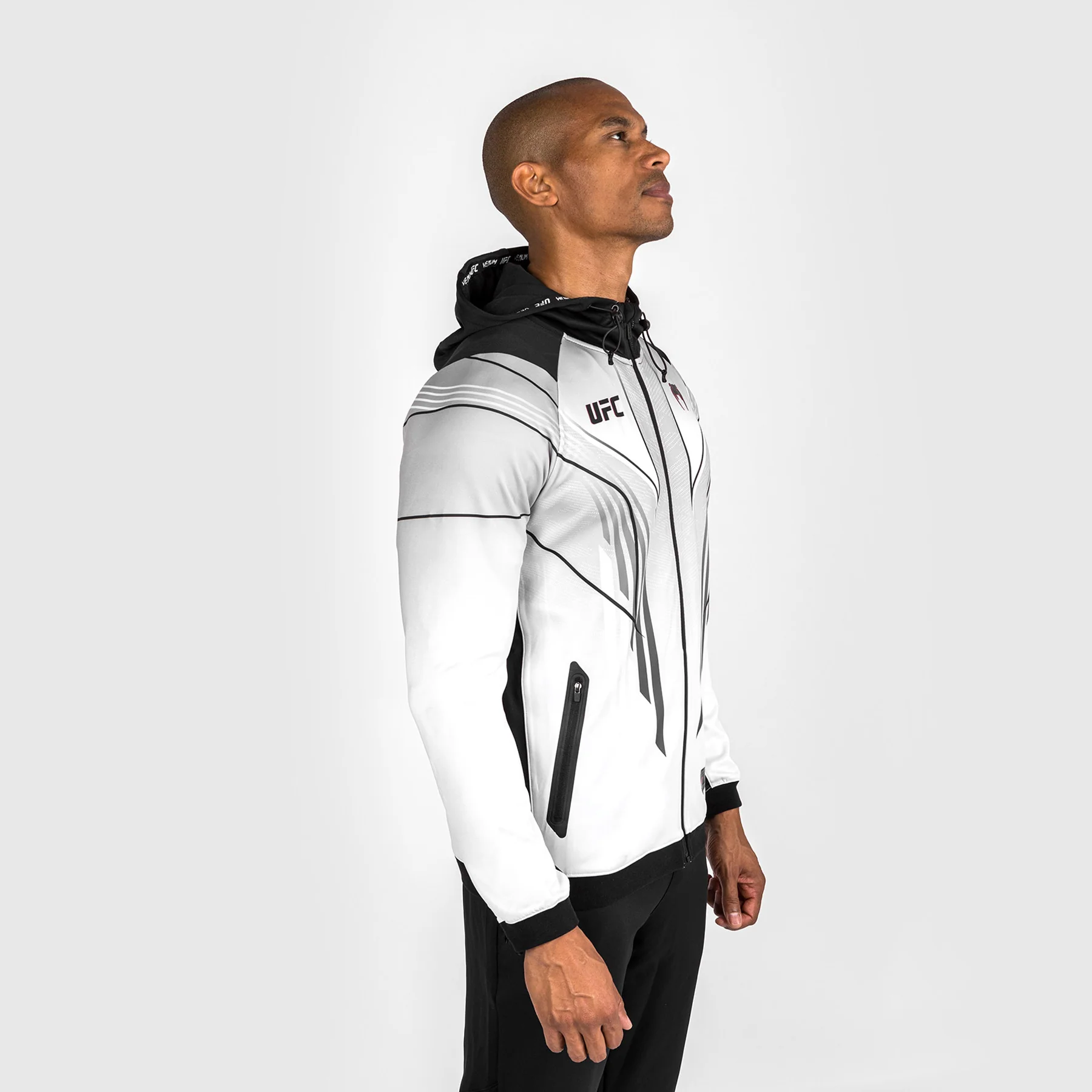 UFC Venum Personalized Authentic Fight Night 2.0 Kit by Venum Men's Walkout Hoodie - White - Image 3